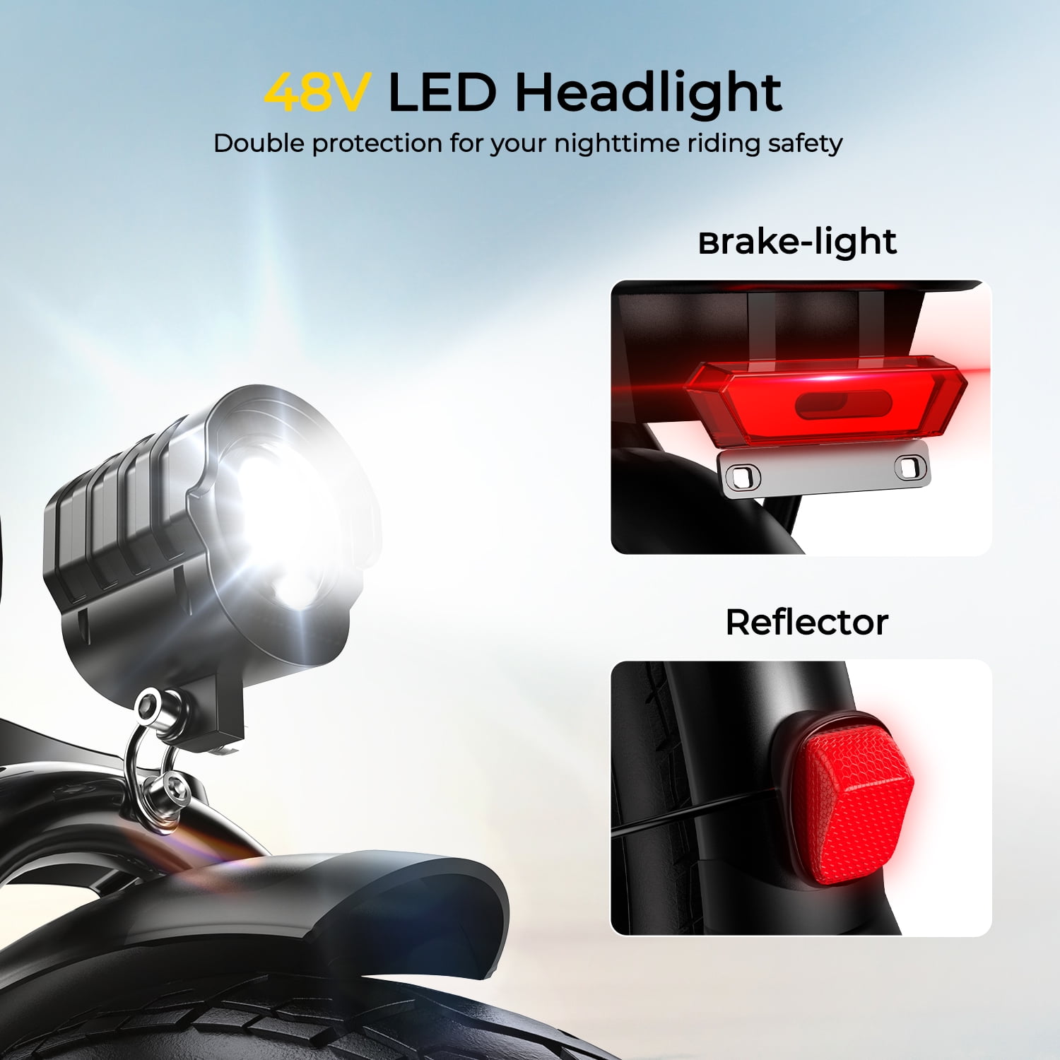 Sohamo 36V 10Ah Foldable Electric Bike w/Throttle, 400W Motor Electric Motorcycle for Adults, Mini Ebike for Teens and Adults over 14 years of age - Image 10