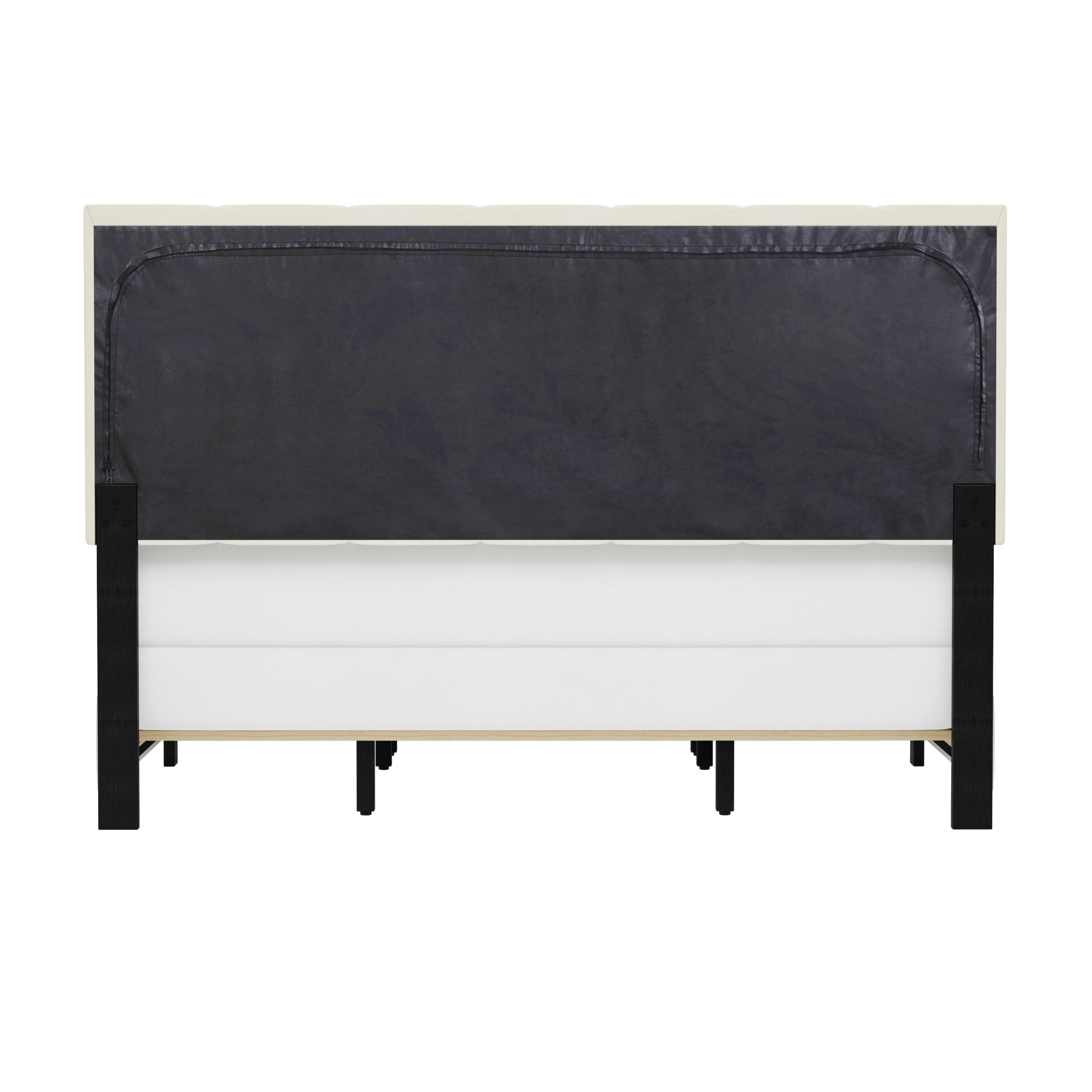 Reece Channel Stitched Upholstered Queen Bed, Ivory, by Hillsdale Living Essentials - Image 9