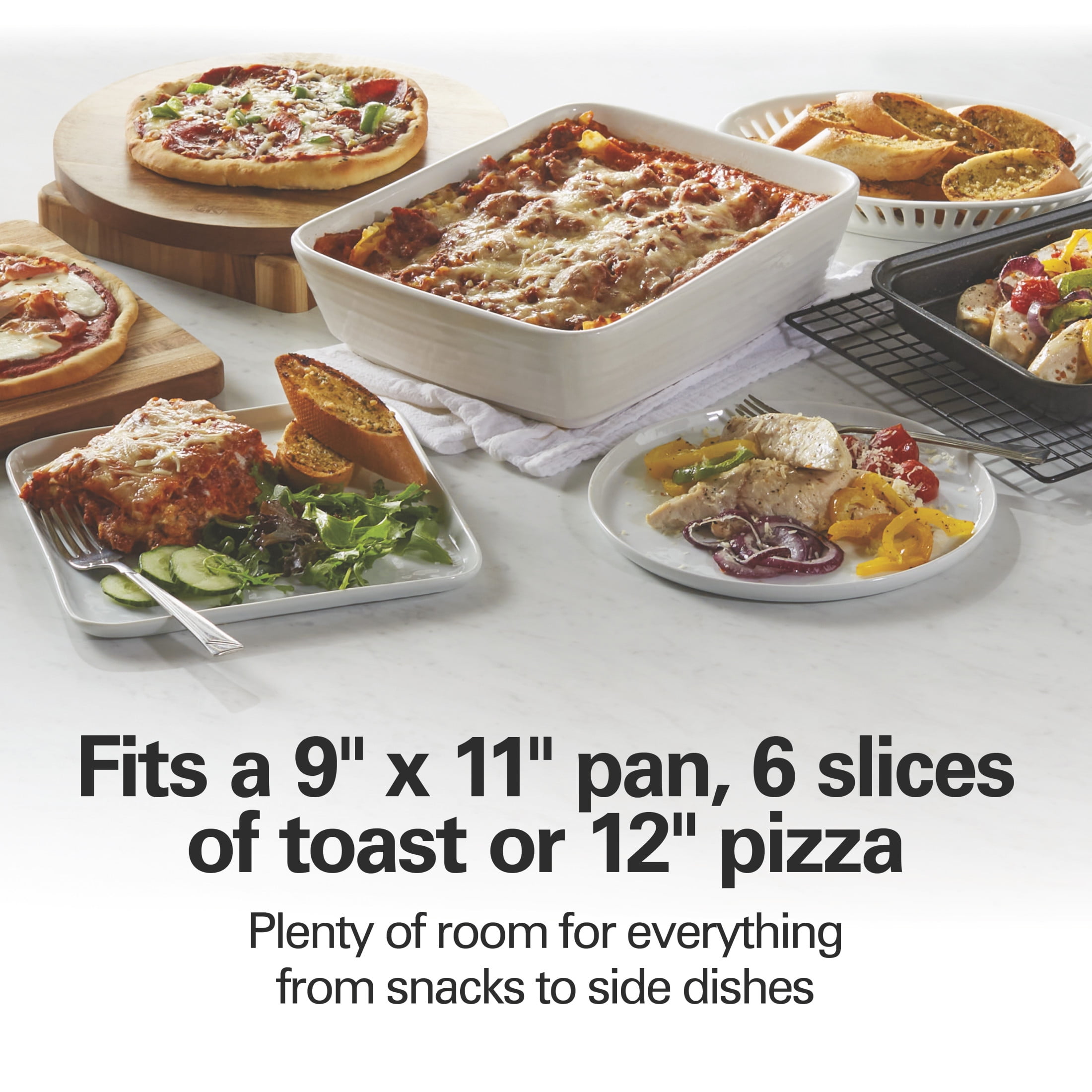 Hamilton Beach 6 Slice Countertop Toaster Oven with Easy Reach Roll-Top Door, Bake, Broil & Toast Functions, Silver - Image 6