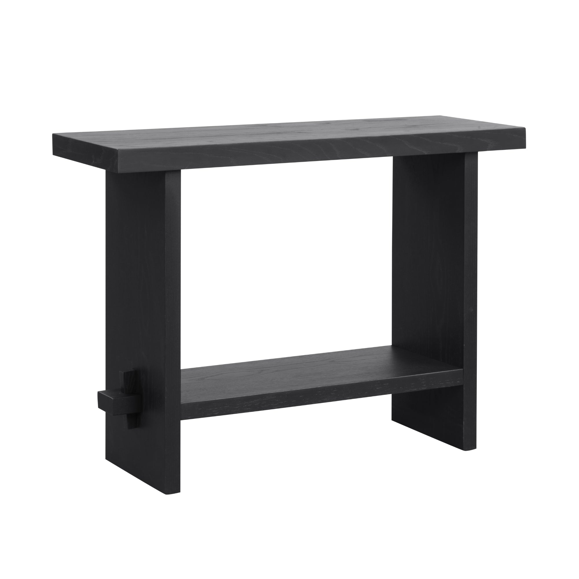Nathan James Virgo Farmhouse Console Table, Open Storage 2-Tier Behind the Sofa Table, Entryway Accent Table, Reclaimed Black Oak - Image 5