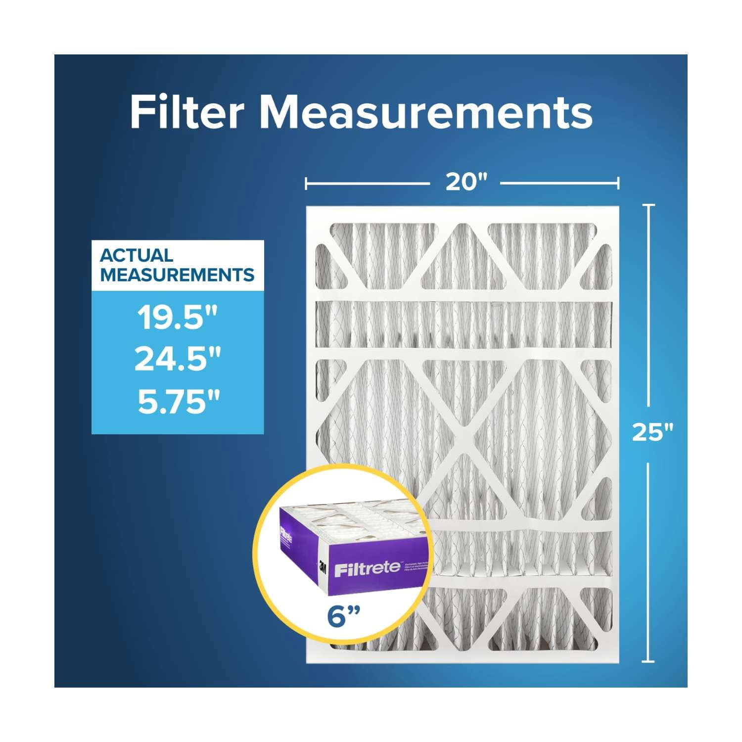 Filtrete 20x25x6 HVAC Furnace Air Filter, MPR 1550 MERV 12, Ultra Allergen Reduction, 2 Pack - Image 6