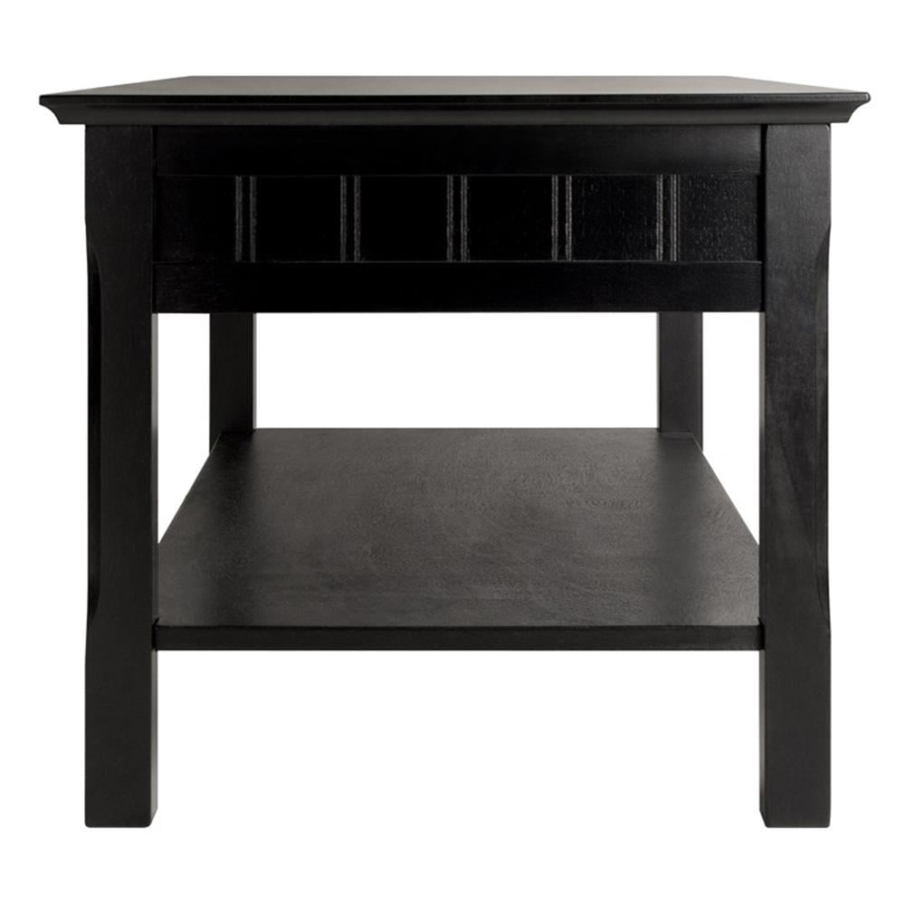 Winsome Wood Timber Coffee Table with Two Drawers, Black Finish - Image 6