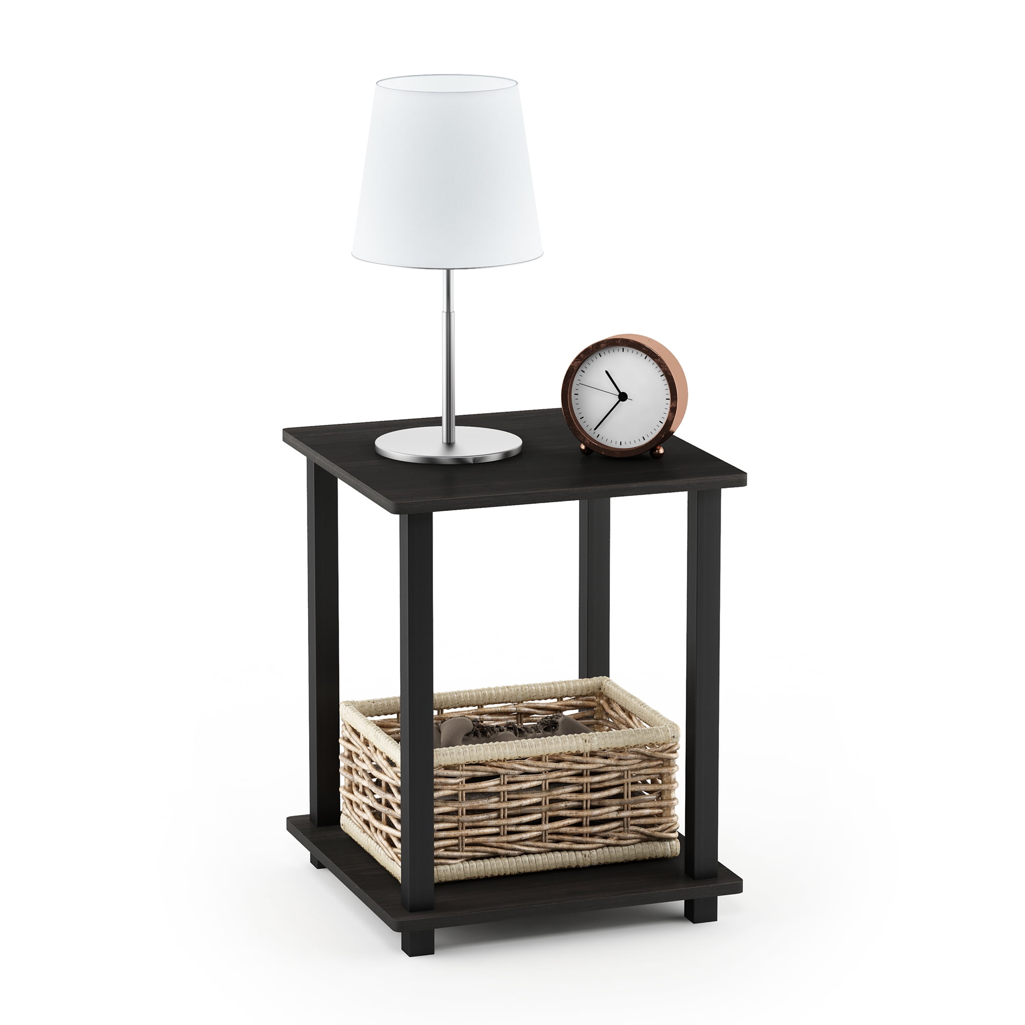 Furinno Simplistic End Table, Set of Two, Espresso/Black - Image 7