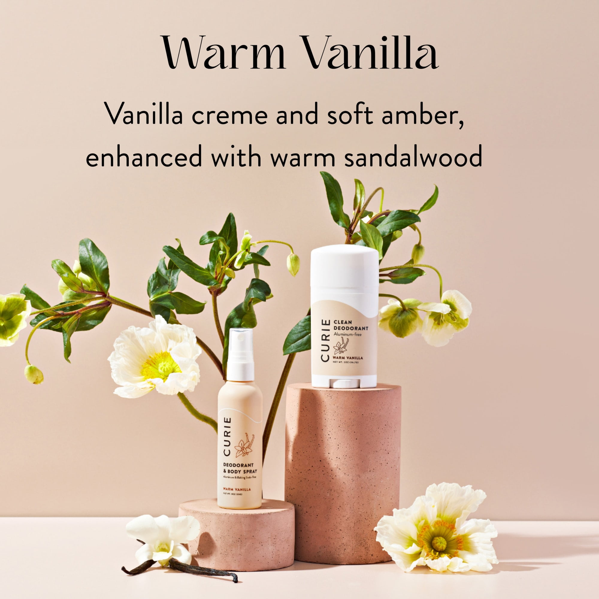 (3 pack) Curie Whole Body Deodorant, for Men and Women, Aluminum-Free, Warm Vanilla, 3 fl oz - Image 3