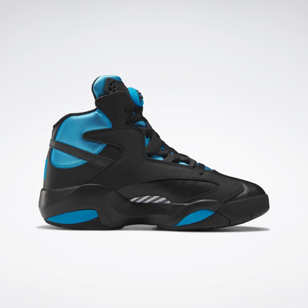 Reebok Footwear Men Shaq Attaq Mens Azur Leather Basketball Sneaker Shoes, Black, 9.5 - Image 2