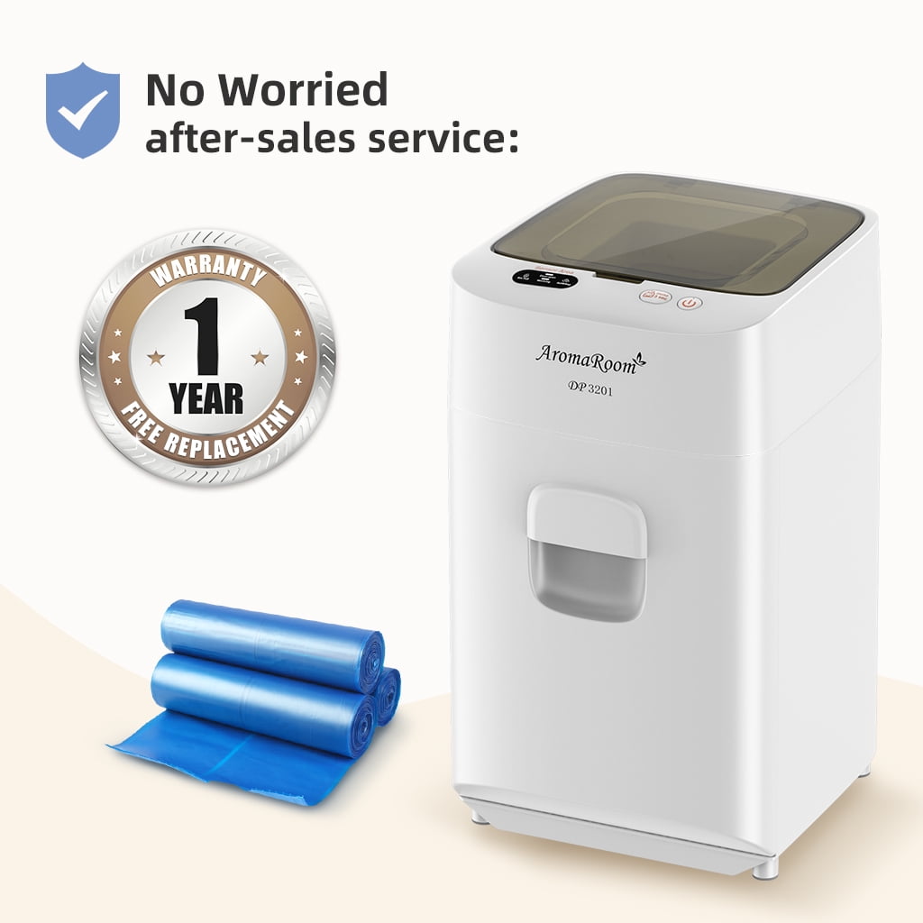 Aroma Room Electric Full-Automatic Odor-Locking Diaper Pail with 36 Count Bags, White - Image 4