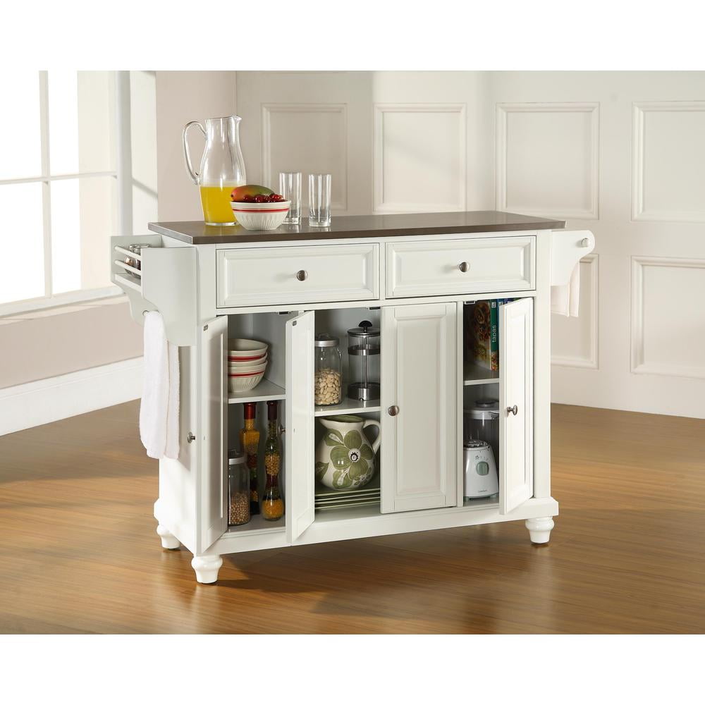 Crosley Furniture Cambridge Stainless Steel Top Full Size Kitchen Island - Image 3