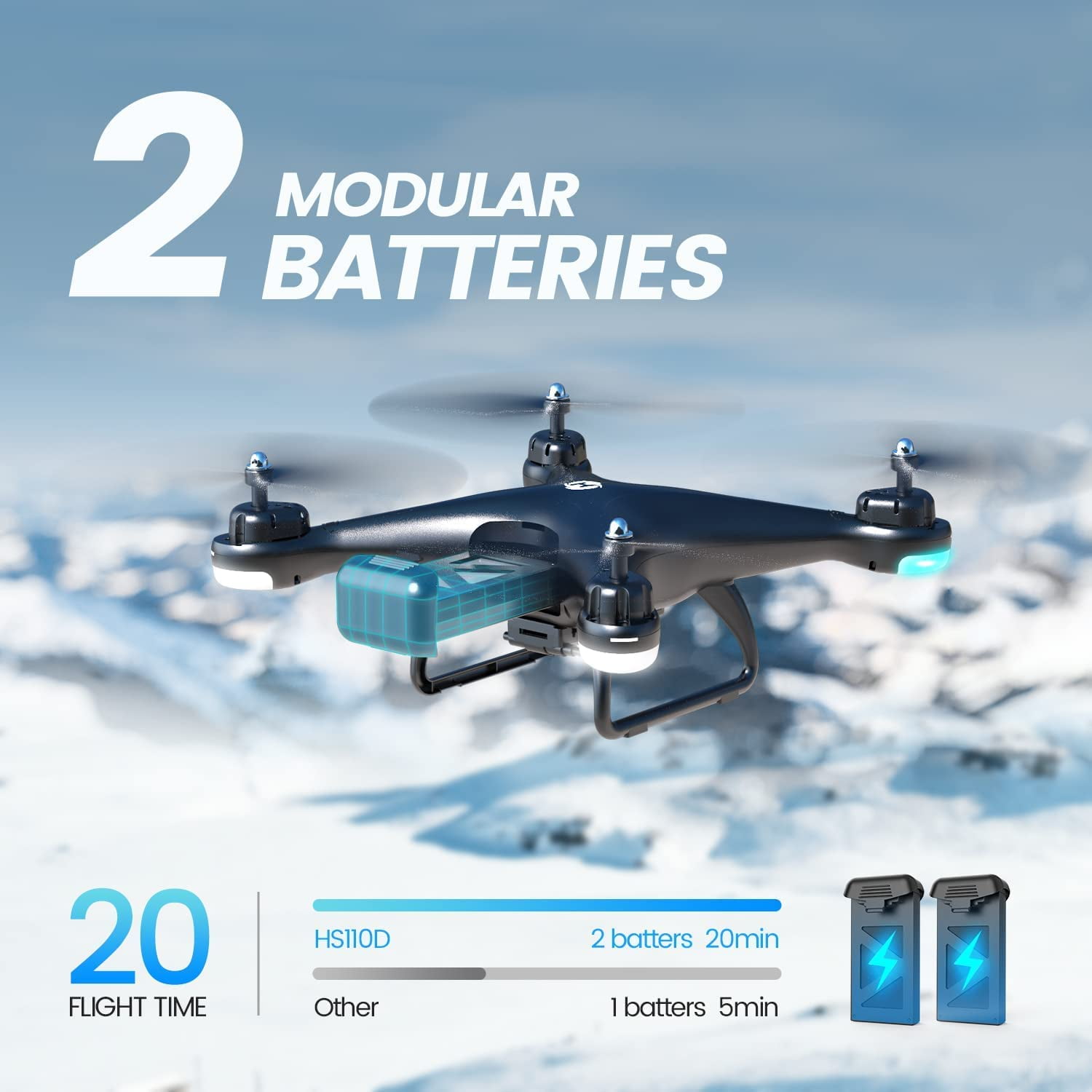 Holy Stone Drone with Camera and Video 1080P 120° Wide-Angle WiFi RC Quadcopter for kids beginners Altitude Hold Headless Mode 3D Flips - Image 2