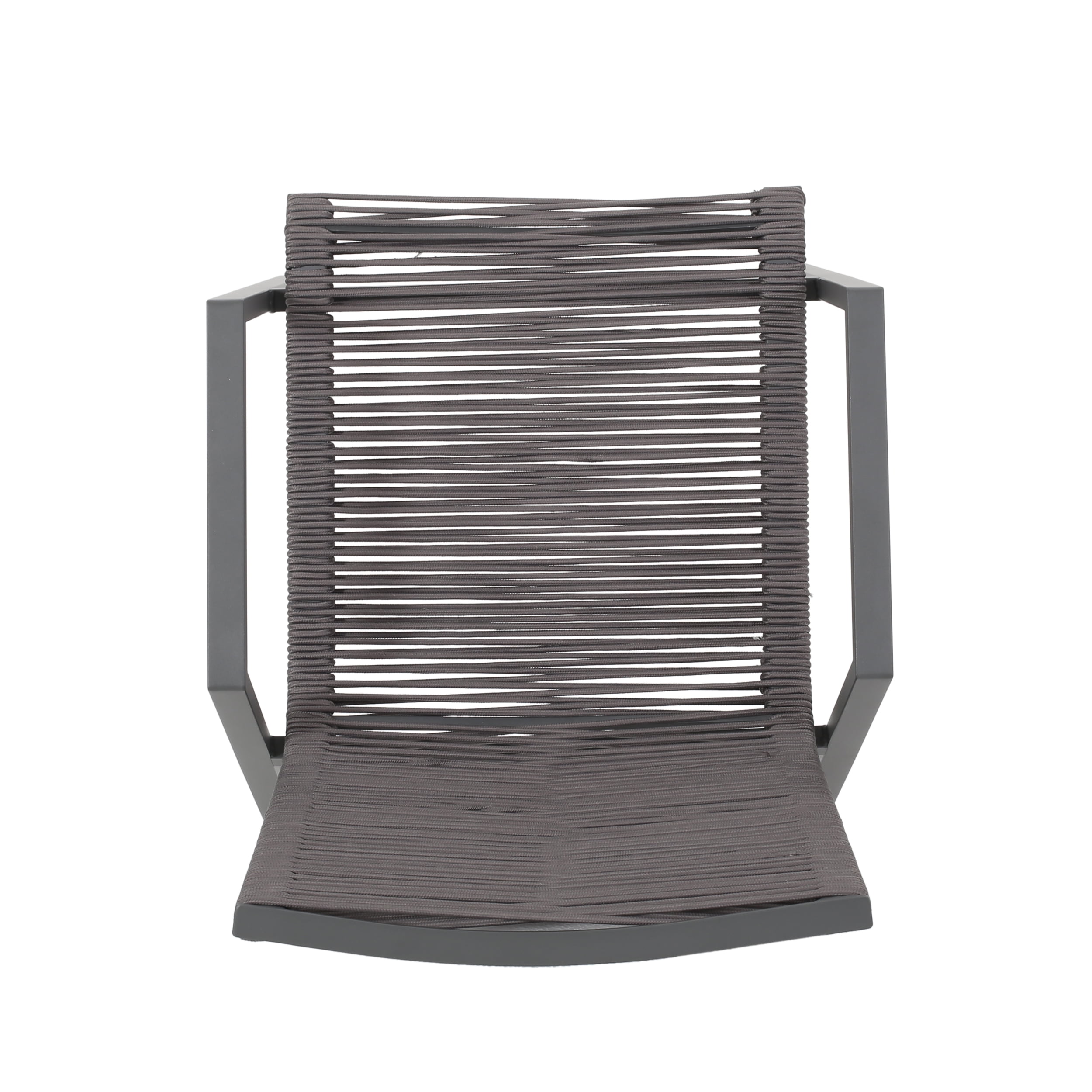 Noble House Deloris Outdoor Aluminum Dining Chair in Gray (Set of 2) - Image 5