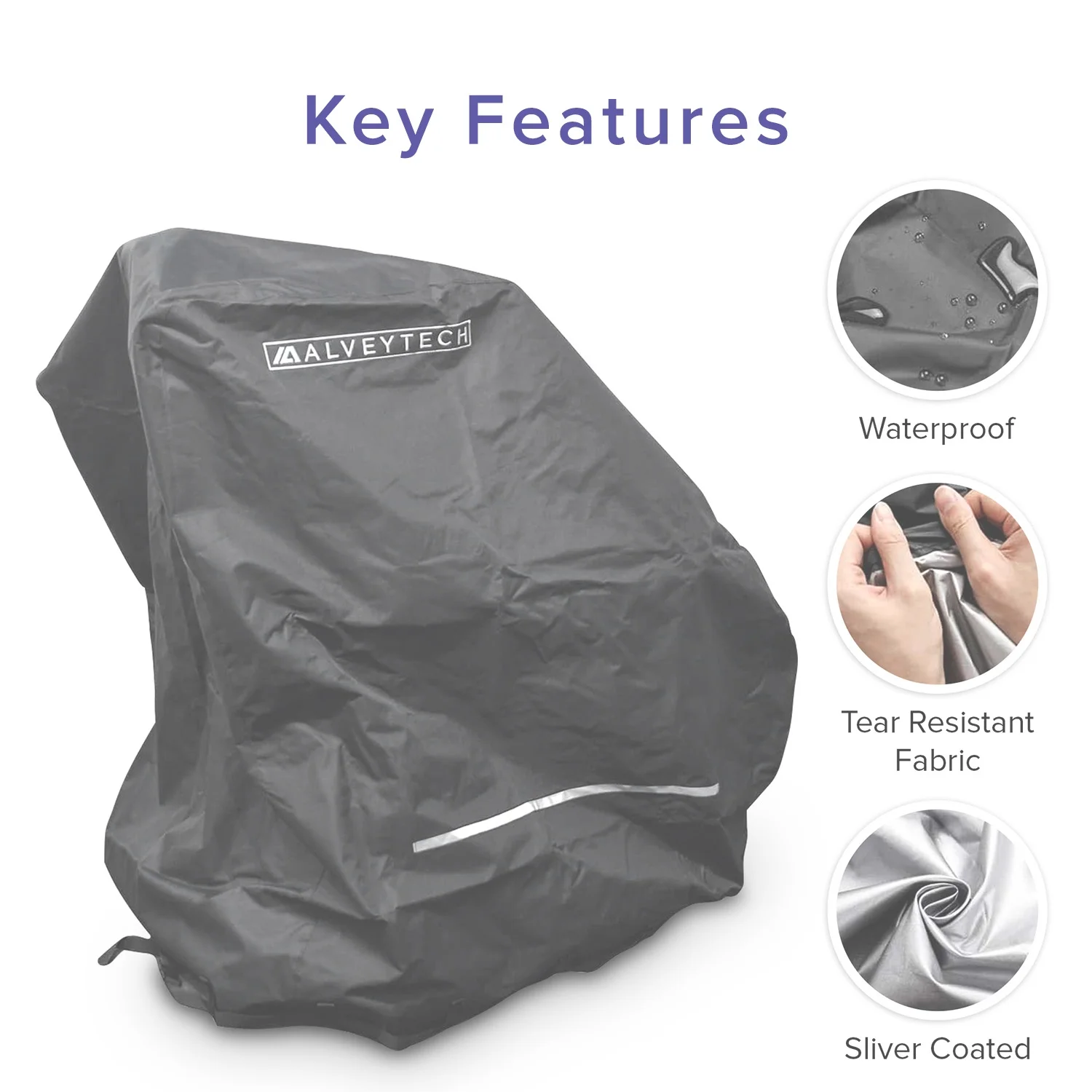 AlveyTech X-Large Heavy Duty Weatherproof Covers fits Power Chairs, Cover & Accessories for Outdoor - Image 11