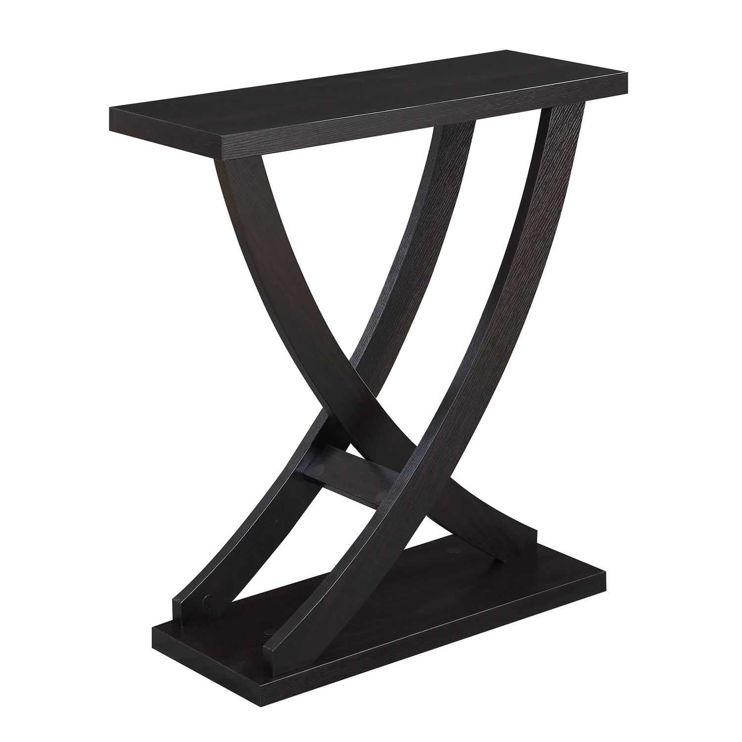 Convenience Concepts Newport Cross Step Console Table, Espresso - Image 3