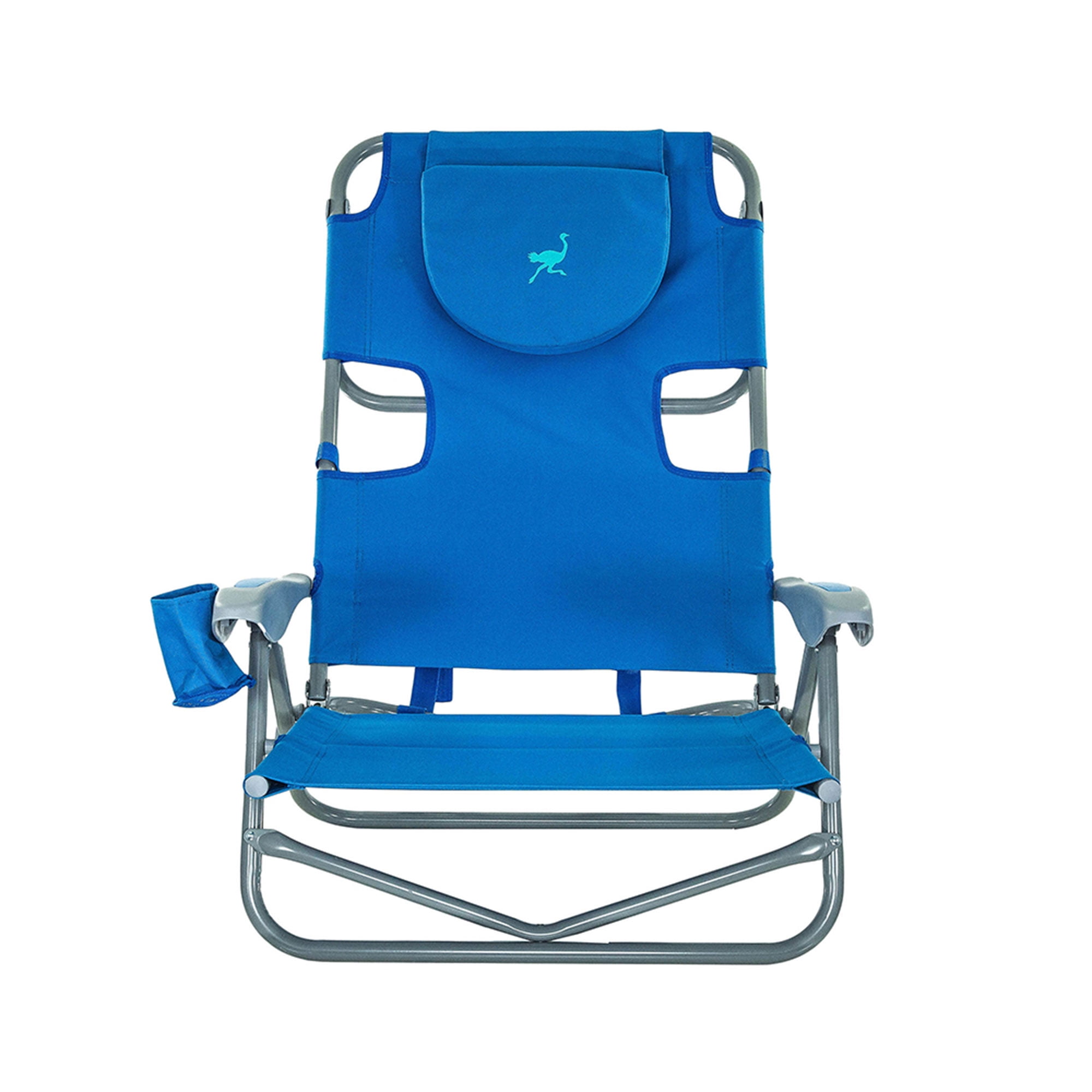 Ostrich On-Your-Back Outdoor Reclining Beach Pool Camping Chair, Blue - Image 7