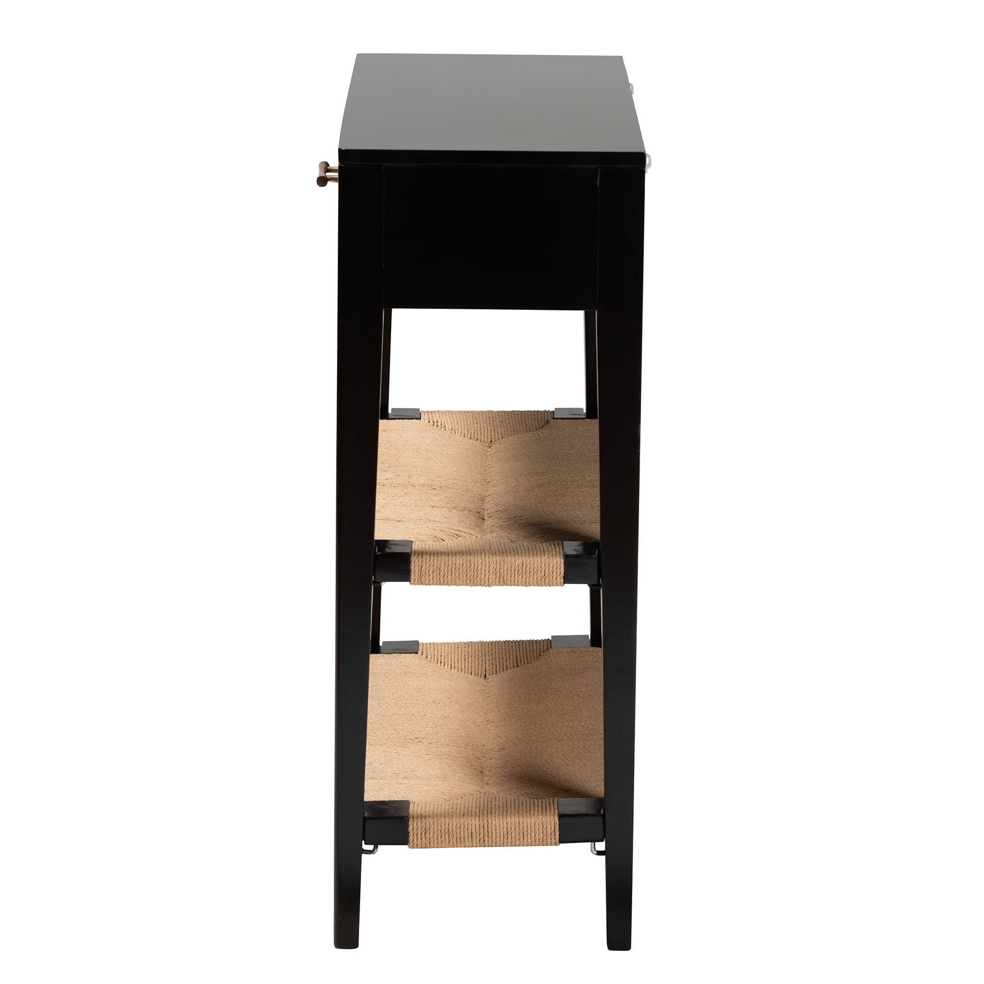 bali & pari Freya Bayur Wood BOHO Console Tables, Black - Image 4