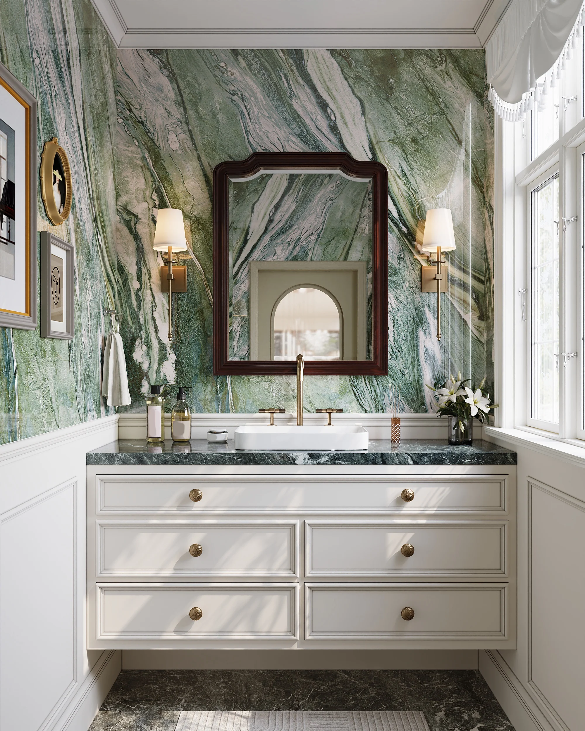 DV-1V0047 DeerValley Ally 19'' x 12'' Drop-In Bathroom Sink Semi-Recessed Vessel Sink Rectangular Above Counter Basin - Image 9