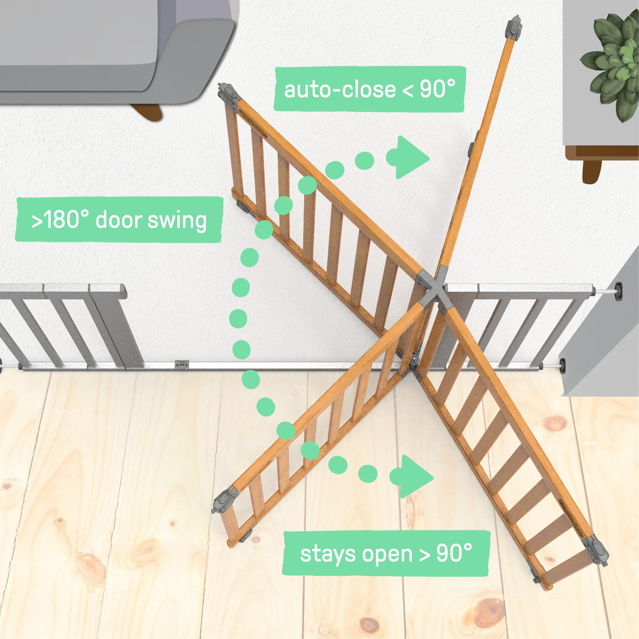 Ingenuity West End Extra Wide Safety Gate - Image 10