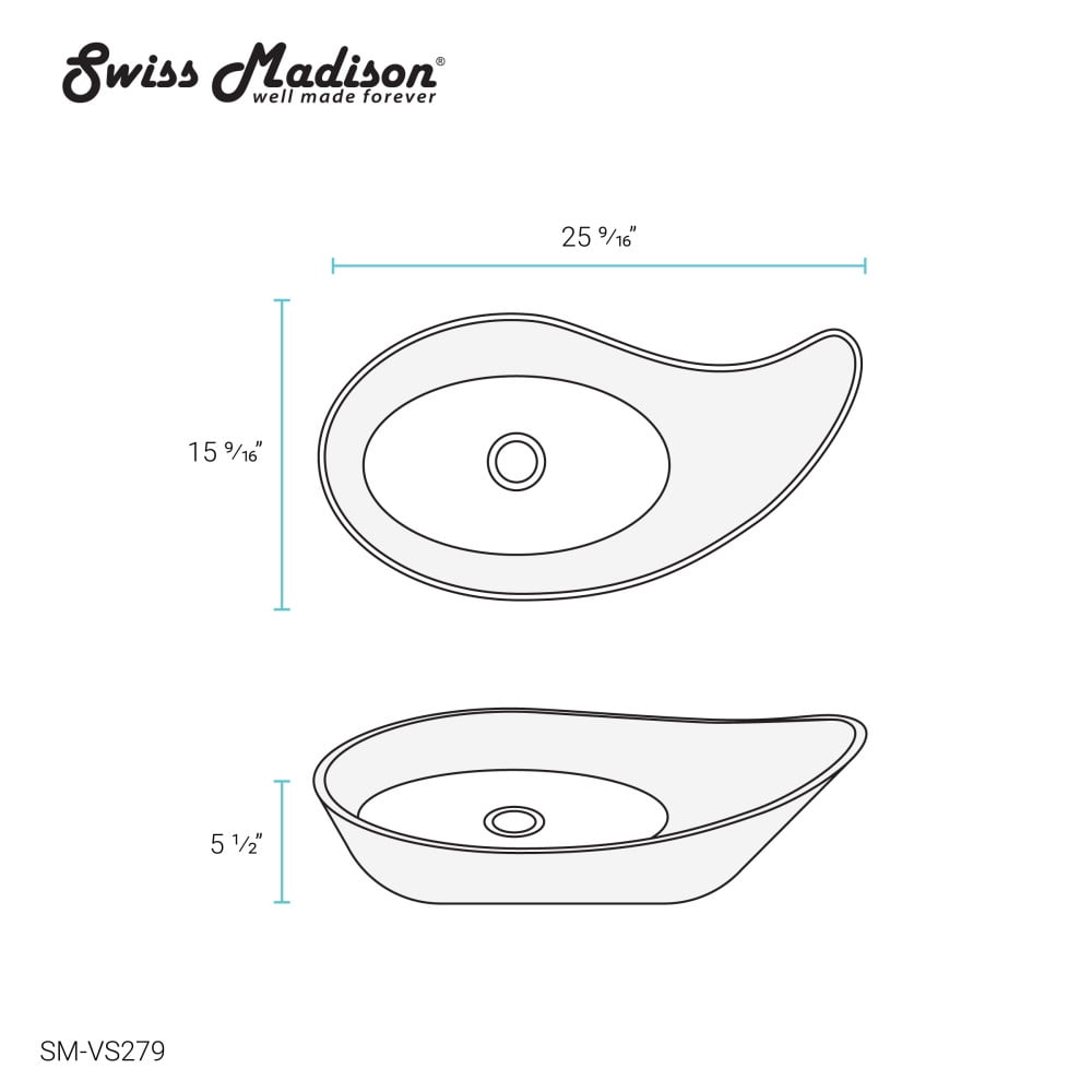 Daxton Glossy White Ceramic Specialty Vessel Sink 25.5 in - Image 4
