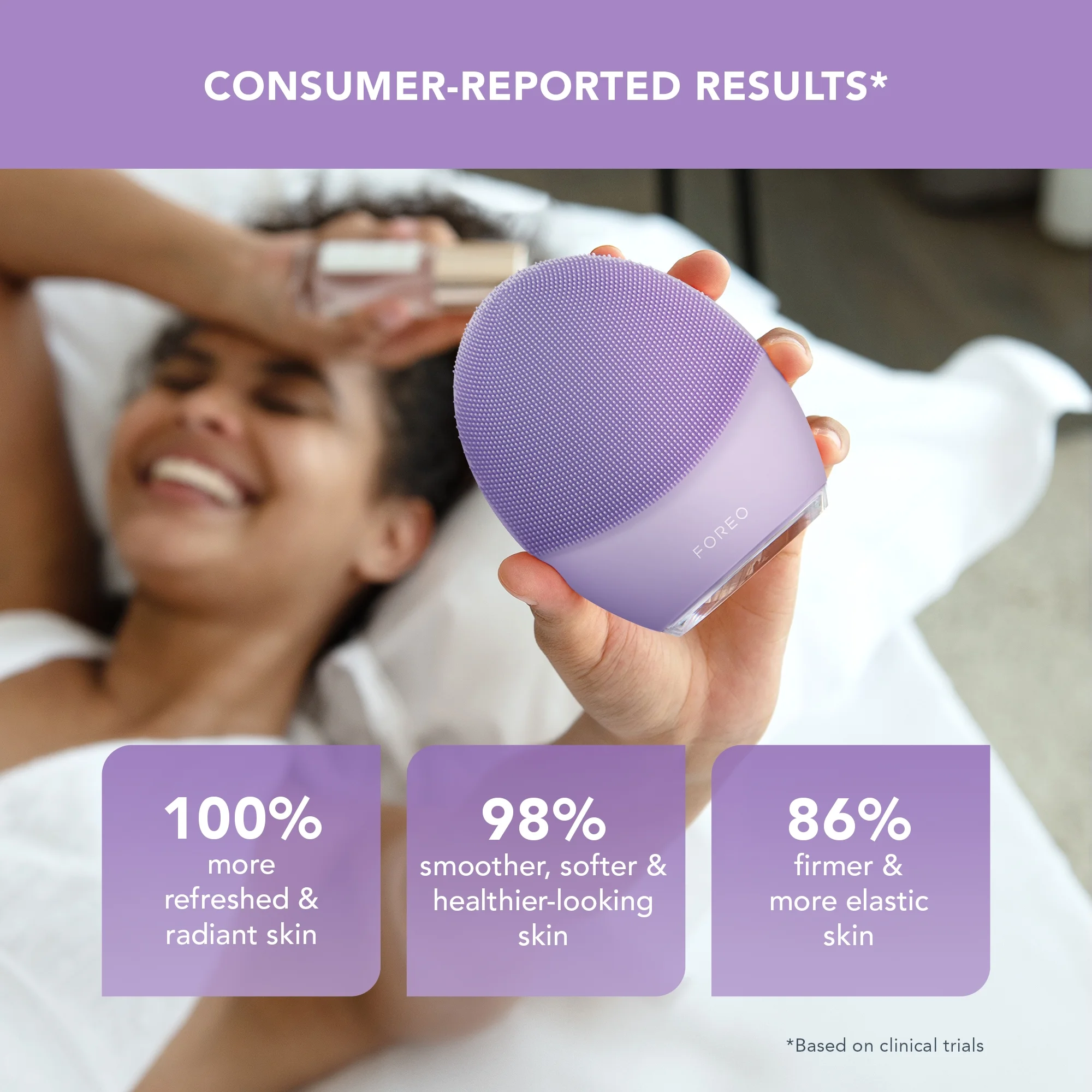 FOREO LUNA 4 2-in-1 Smart Facial Cleansing & Firming Massage Device for Sensitive Skin - Image 4