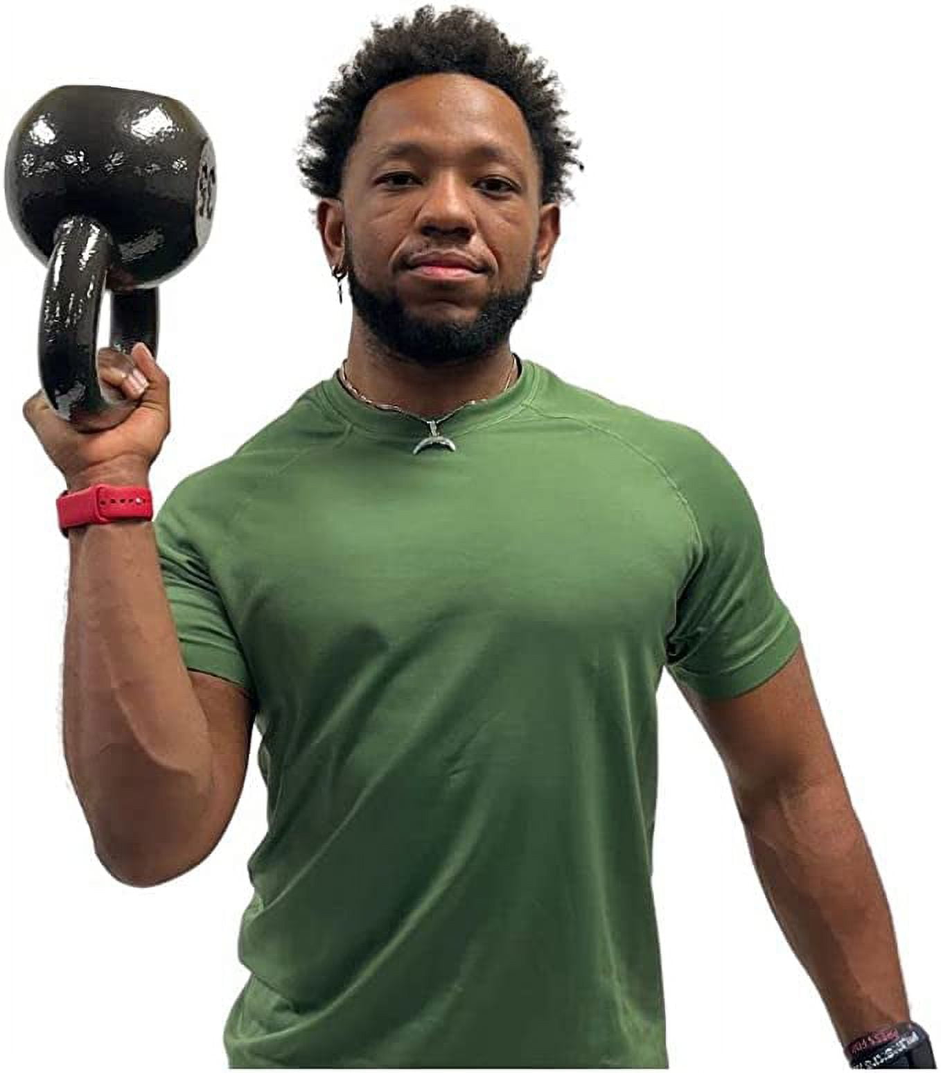 HULKFIT Cast Iron Enamel Coated Strength Training Kettlebell Weights - Image 6