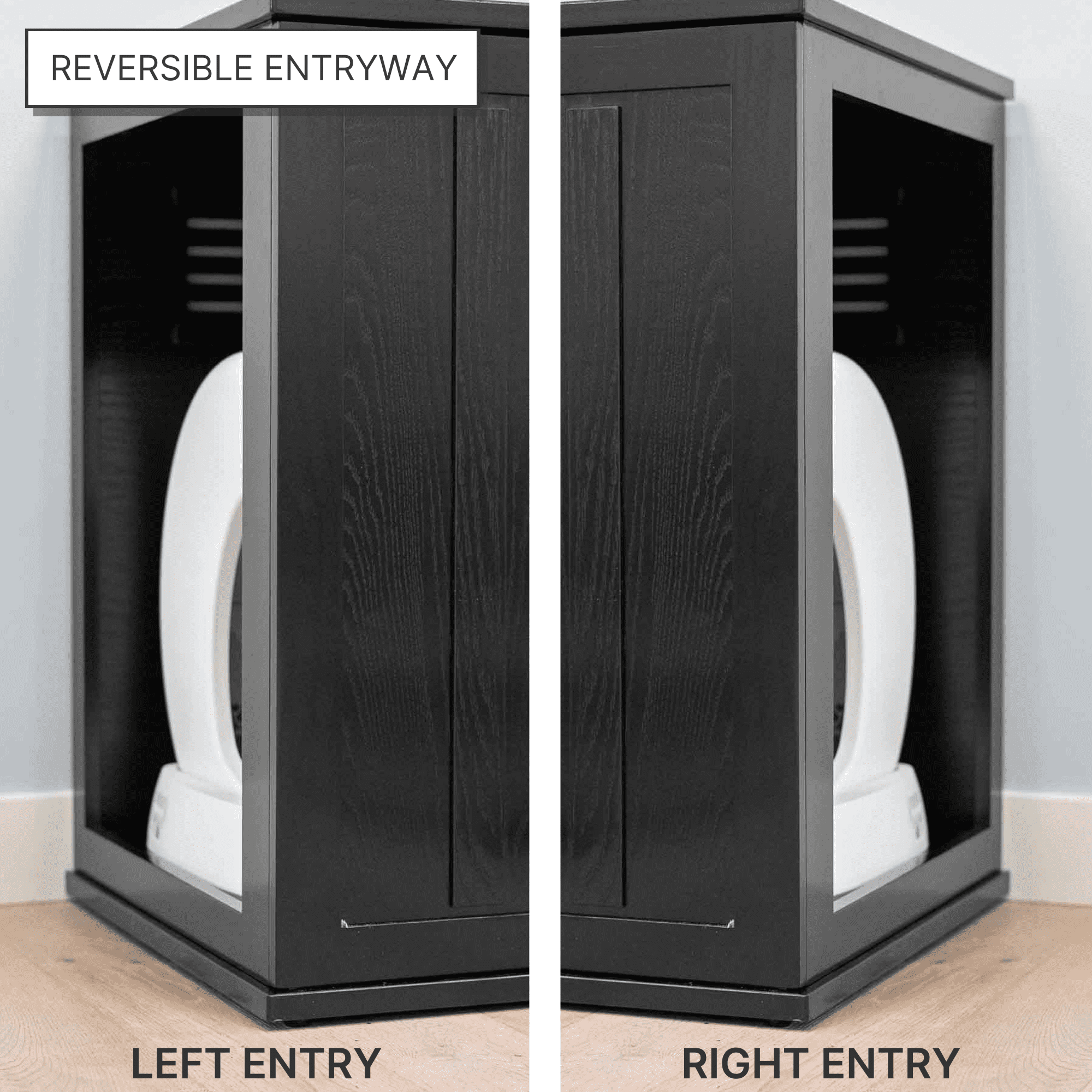 The Refined Feline Self Cleaning Litter Box Cabinet - Modern - Espresso - Image 3