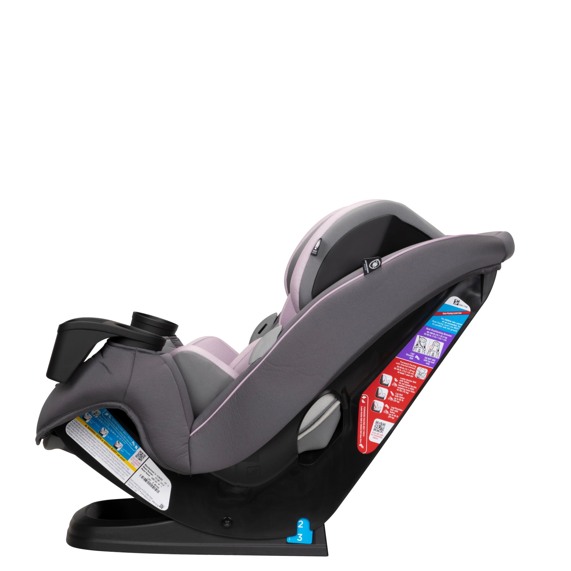 Safety 1st Grow and Go Sprint All-in-One Convertible Car Seat, Cranberry Ice II, Infant & Toddler, Unisex - Image 36