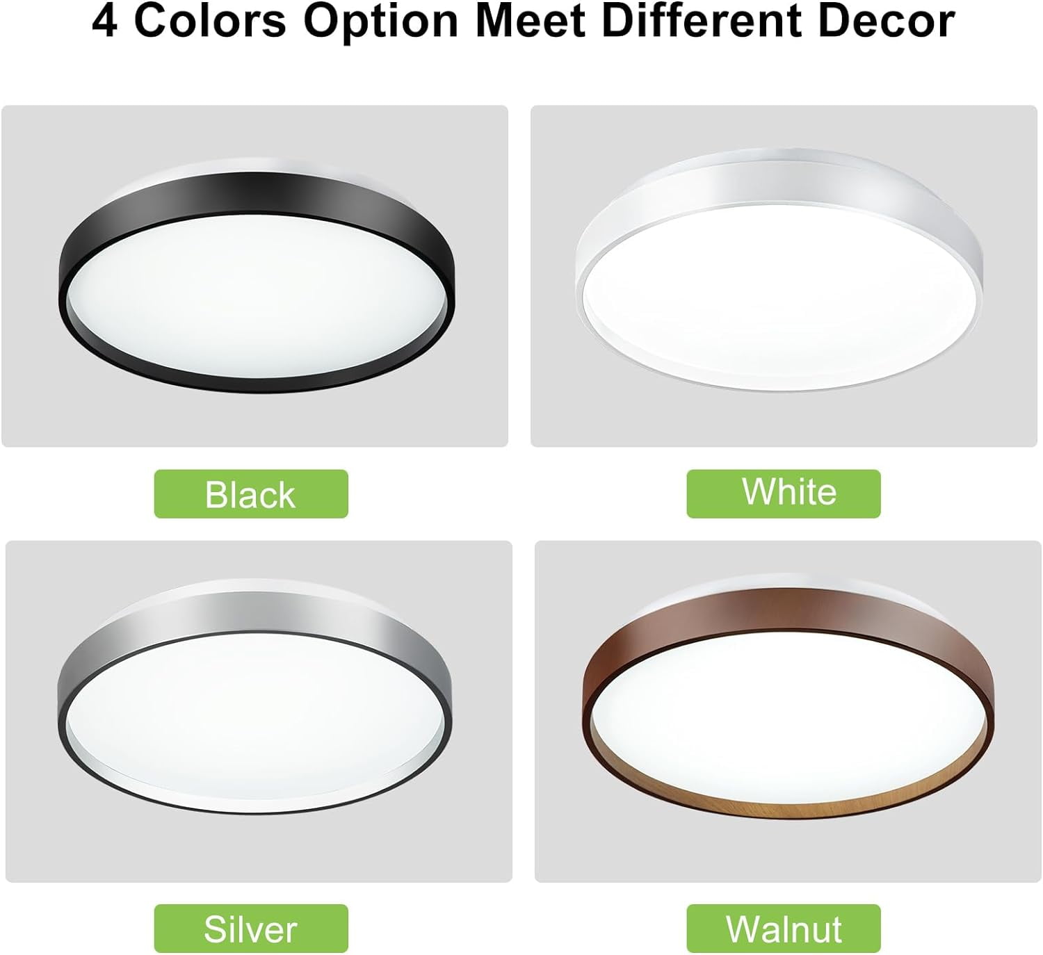 Depuley 13" White Flush Mount Ceiling Light Fixture, Low Profile Light White Thin Round Close to Ceiling Light for Kitchen, Bedroom, Living Room, 5 Color Adjustable 24W - Image 7