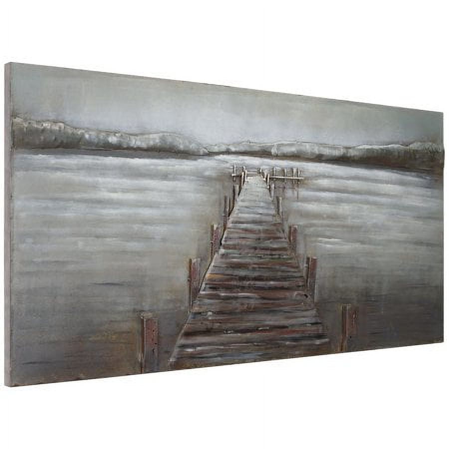 Empire Art Direct PMO-140127-4824 Primo Mixed Media Hand Painted Iron Wall Sculpture - Pier - Image 7