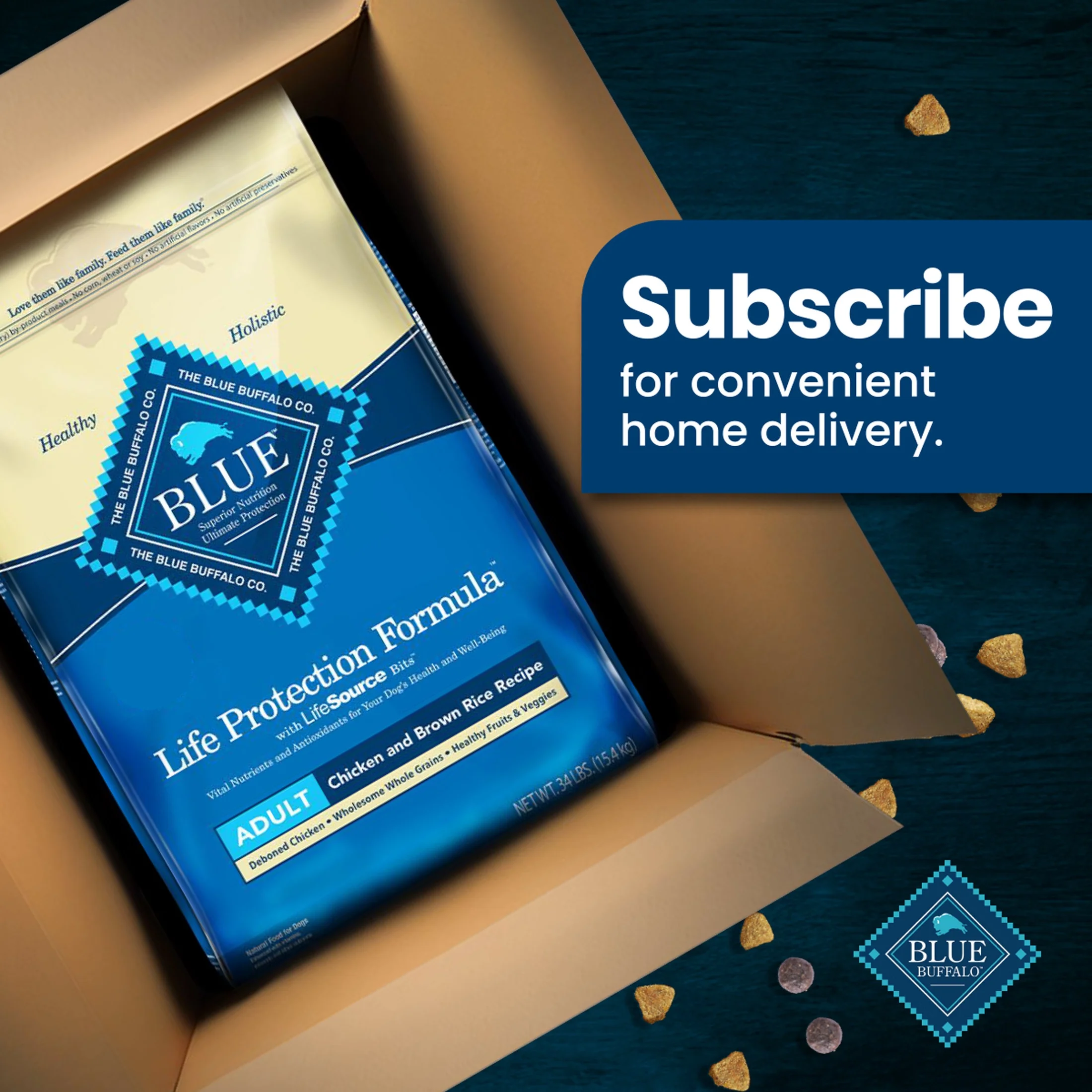 Blue Buffalo Life Protection Formula Adult Dry Dog Food, Chicken & Brown Rice, 30 lbs. - Image 6