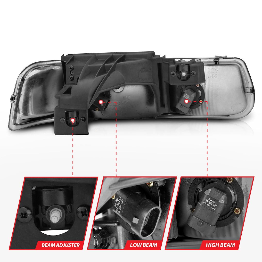 Anzo Crystal Headlight Set (Chrome) - 111011 - Image 4