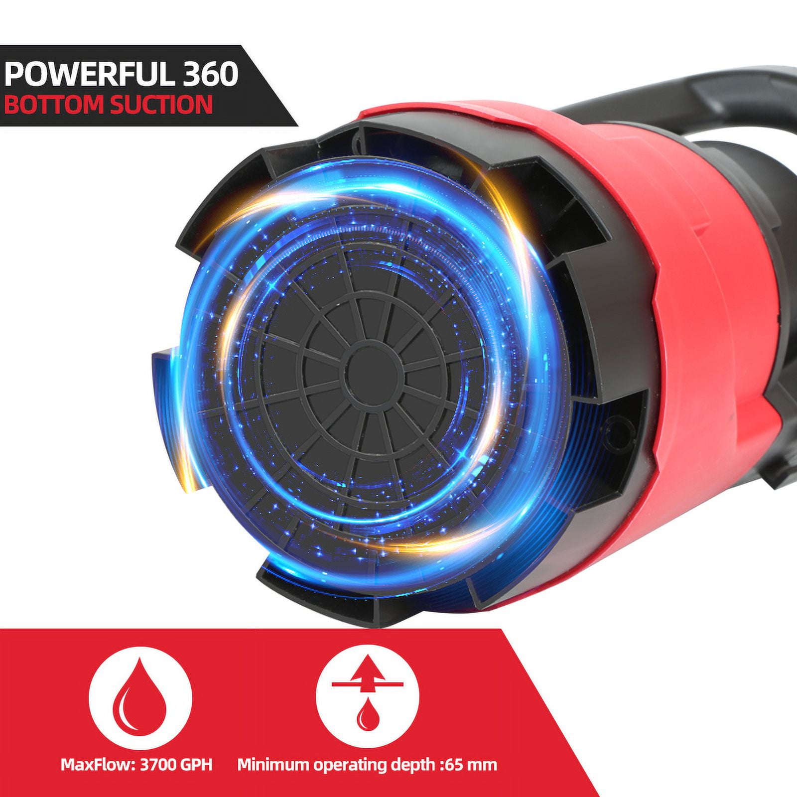 Sump Pump ,1HP Submersible Electric Water Pump with 3700GPH Automatic Float Switch for Pool Draining Hot Tub Flood Drain and Irrigation - Image 2