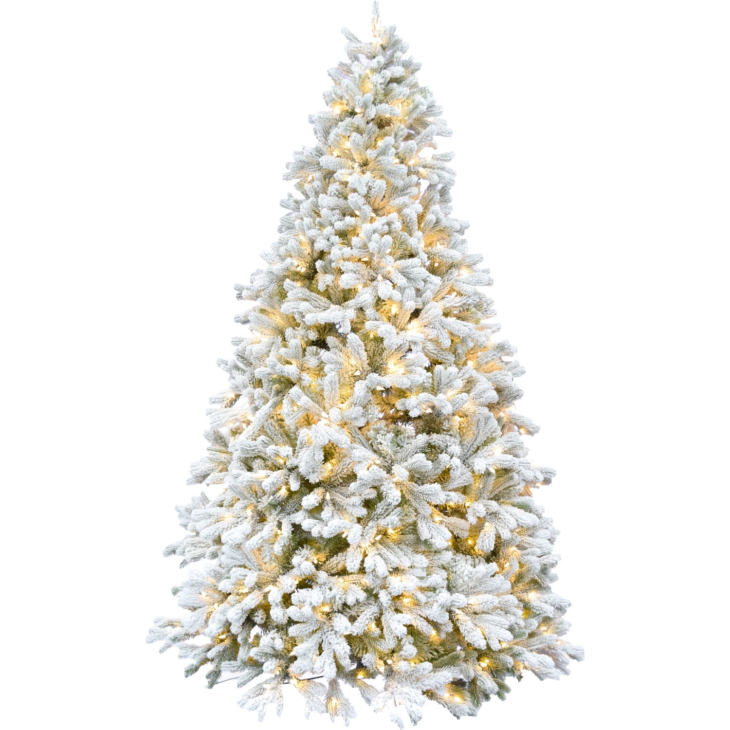 Christmas Time 6.5-ft. Snow Flocked Half Christmas Tree with Warm White LED Lights, PVC Tips, Festive Holiday Decor for Home and Office, Space-Saving Corner Wall Christmas Tree, CT-HFA065-LEDFL - Image 4