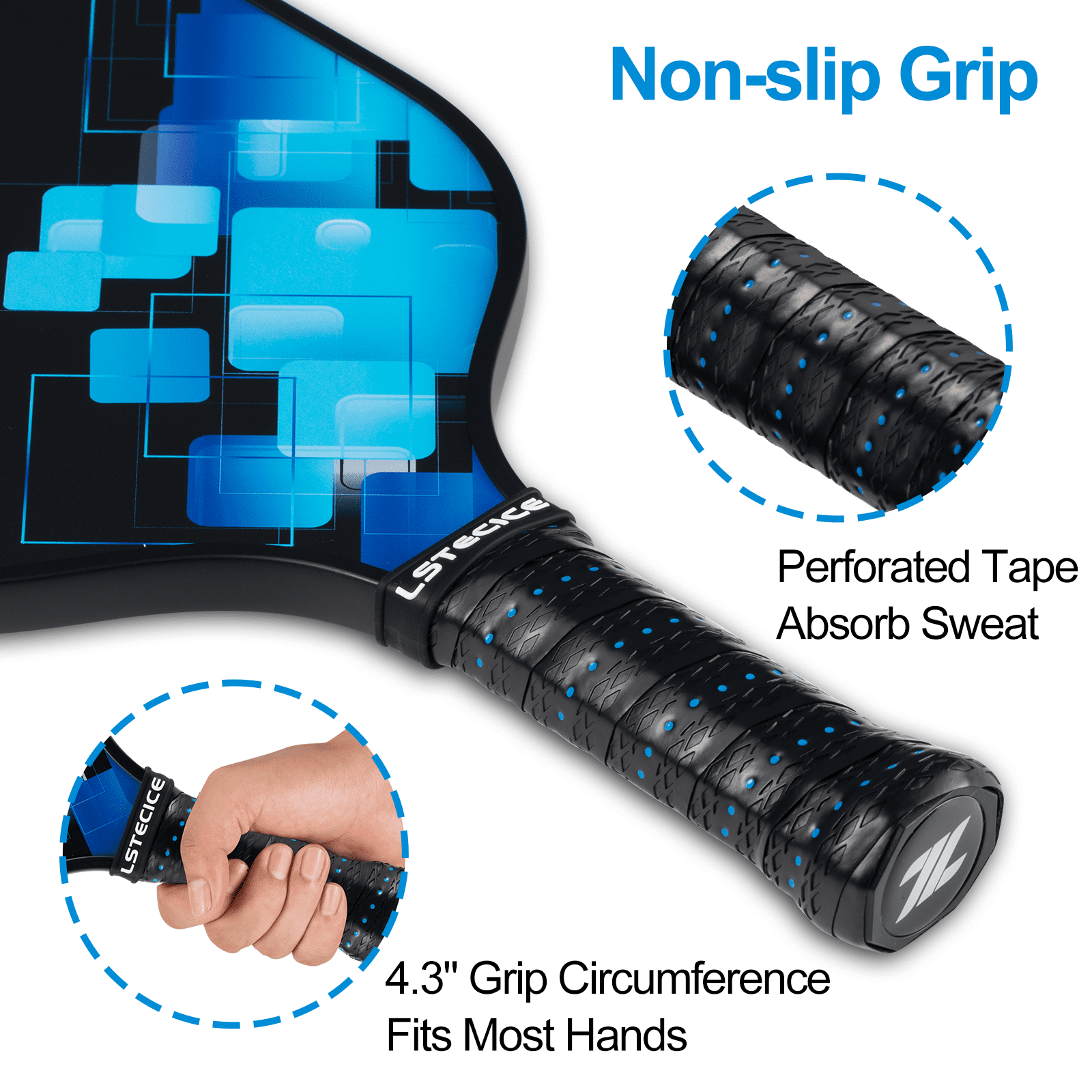 LSTECICE Pickleball Paddles, Fiberglass Surface Polymer Core Pickleball Set of 4, with Portable Case - Image 9