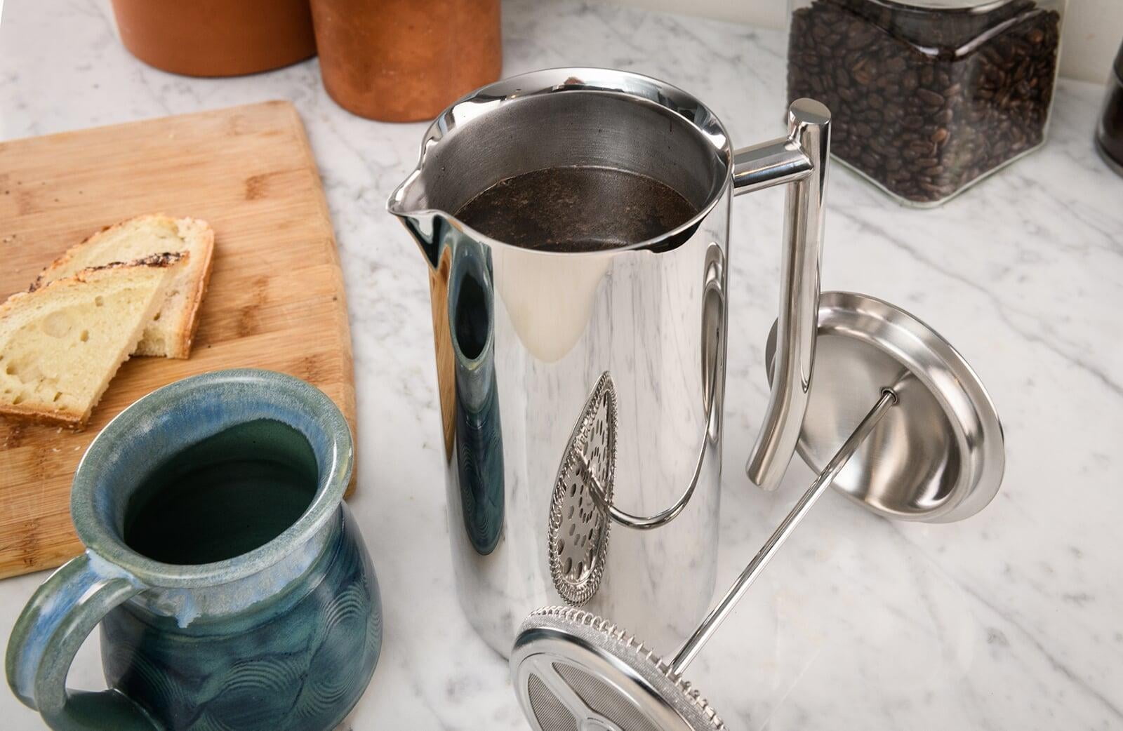 Frieling Double-Walled Stainless-Steel French Press Coffee Maker, Polished, 36 Ounces - Image 4