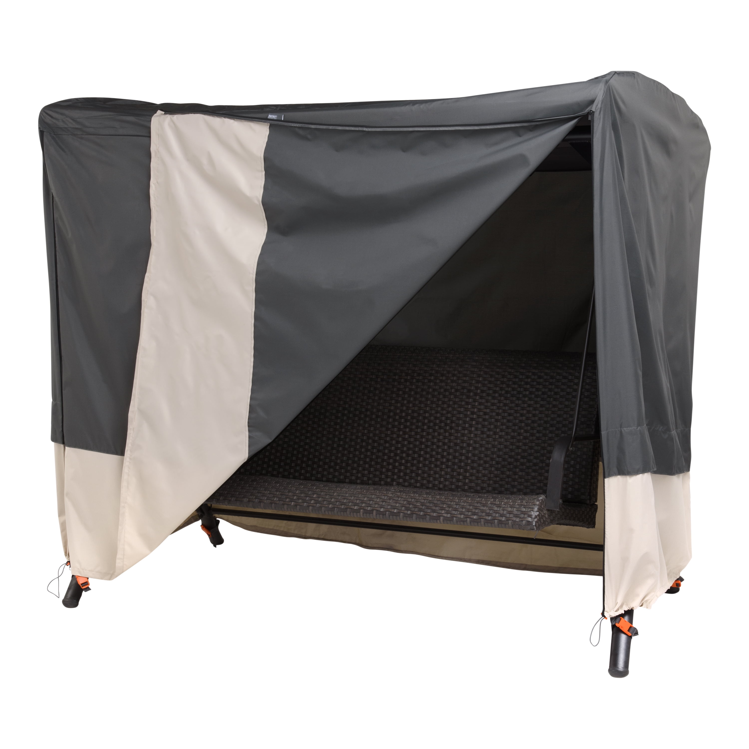 Modern Leisure Renaissance Patio Swing Cover, 81"L x 52"W x 70"H, Gray - Image 3