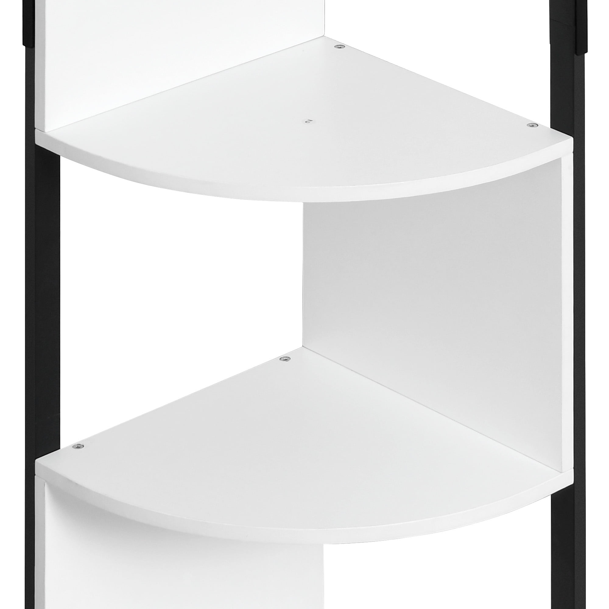 Dextrus 6-Tiers Corner Shelf, Narrow Open Shelf, Modern Corner Bookshelf & Bookcase, Corner Storage Rack Plant Stand for Home Office, White - Image 8