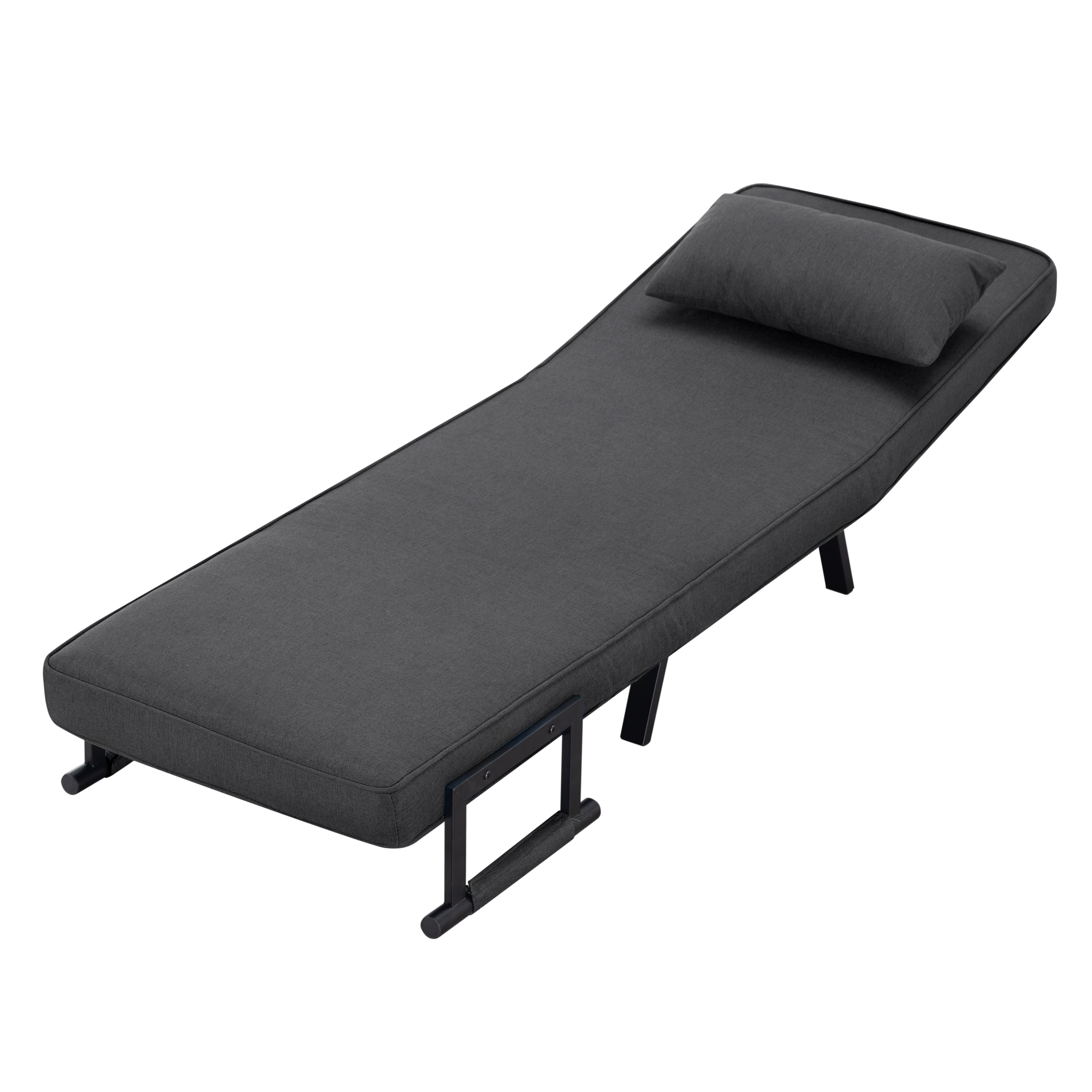 BSHTI 26”Folding Arm Chair Lounge 4-in-1, Convertible Sofa Bed, Modern Sofa Bed,for Small Spaces,Living Room,Guest Room,Office(Dark Gray) - Image 25