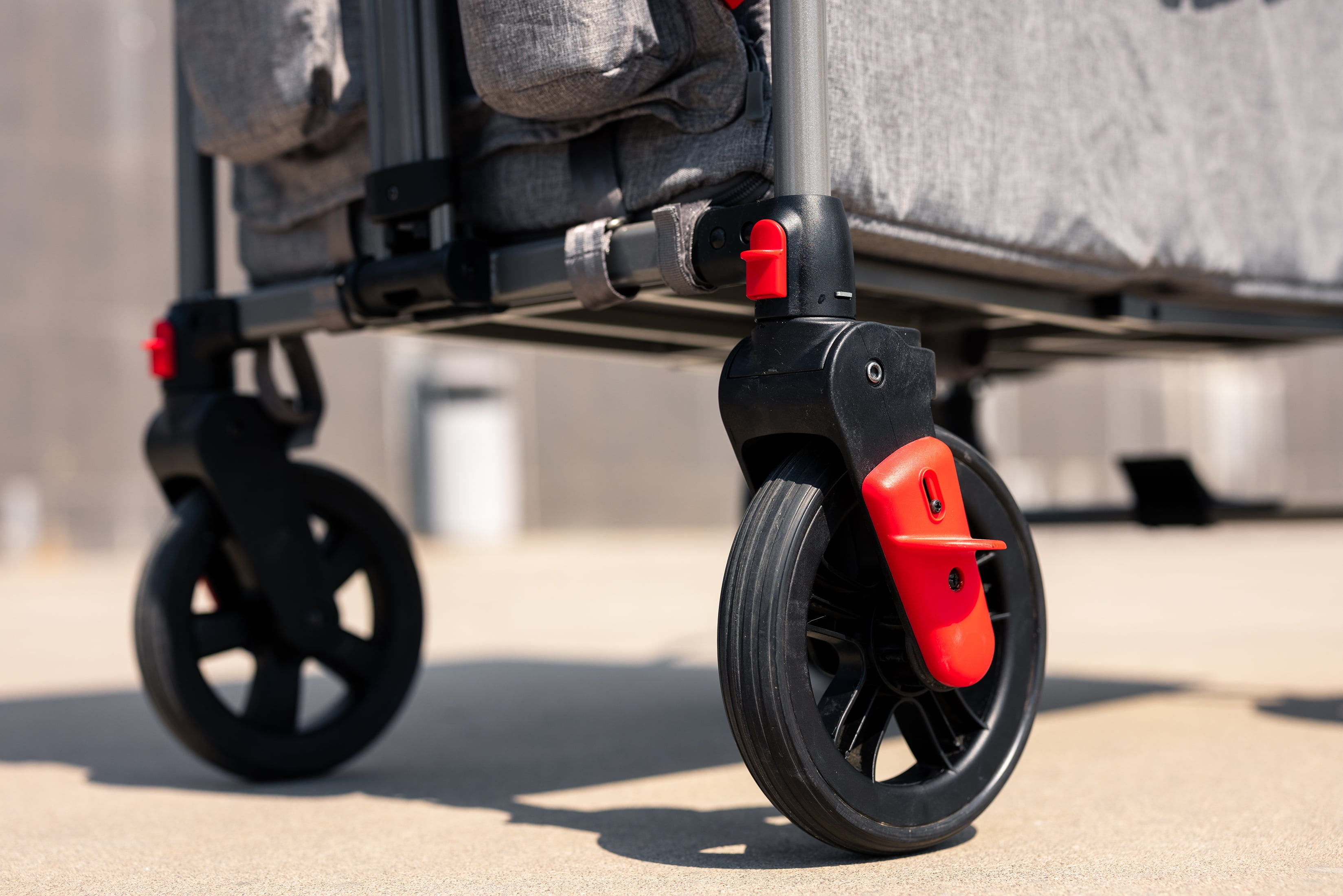 EVER ADVANCED Foldable Wagon Stroller for Two Kids & Toddler with Adjustable Pull & Push Handle, Removable Canopy with 5-Point Harness - Image 9