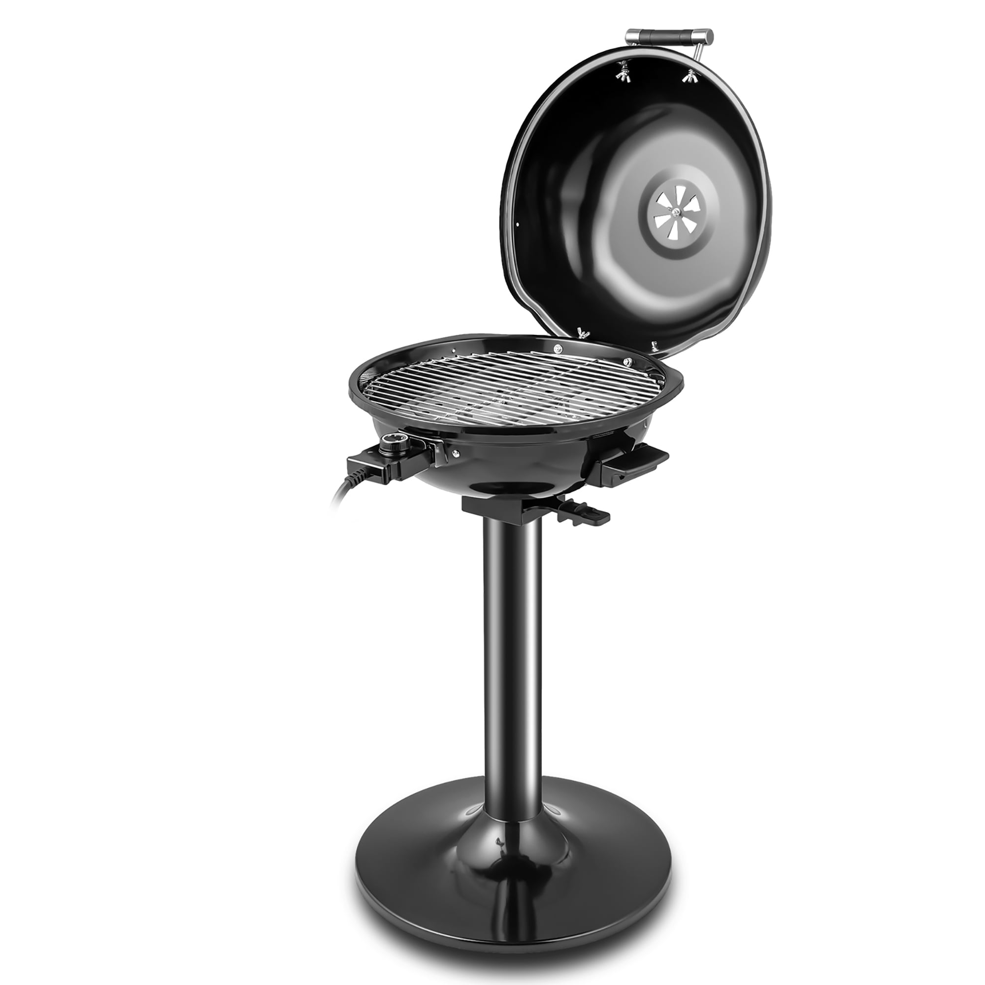 Costway Portable 1600W Electric BBQ Grill withTemperature Control & Grease Collector Black - Image 6