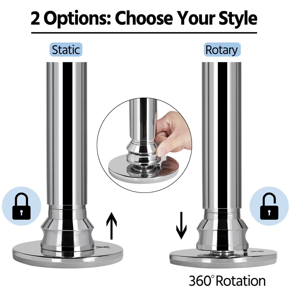 Alden Design Portable Stripper Dance Pole Height Adjustable Spinning Static Dancing Pole - Image 10