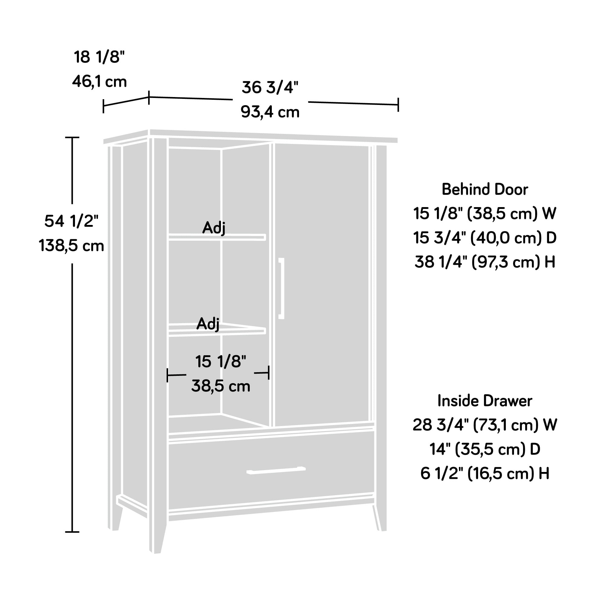 Sauder Summit Station Armoire, Laurel Oak Finish - Image 6