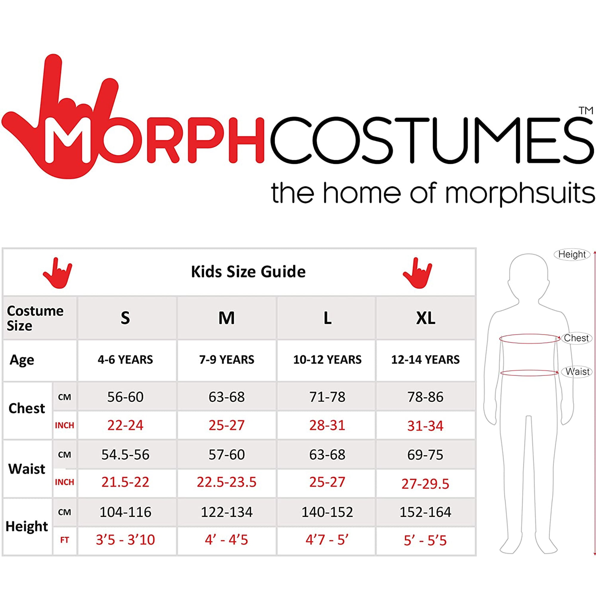 Morph Kids Evil Pumpkin Monster Costume Boy Girl Jack Lantern Halloween Fancy Dress Black/Orange L - Image 3