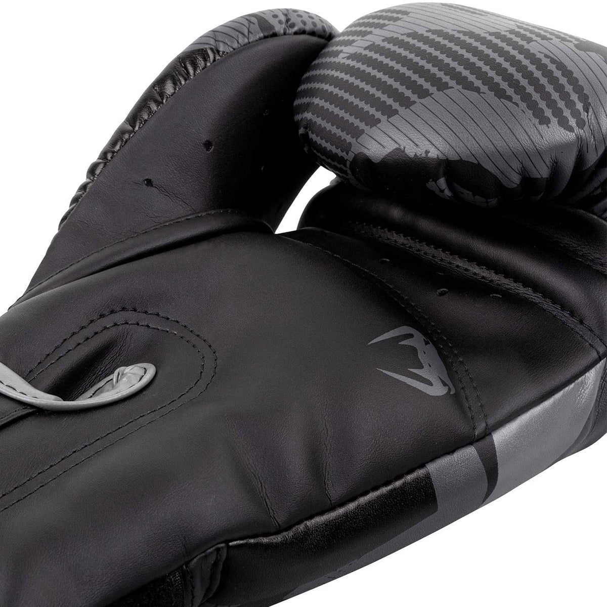 Venum Elite Hook and Loop Boxing Gloves - 10 oz. - Black/Dark Camo - Image 5