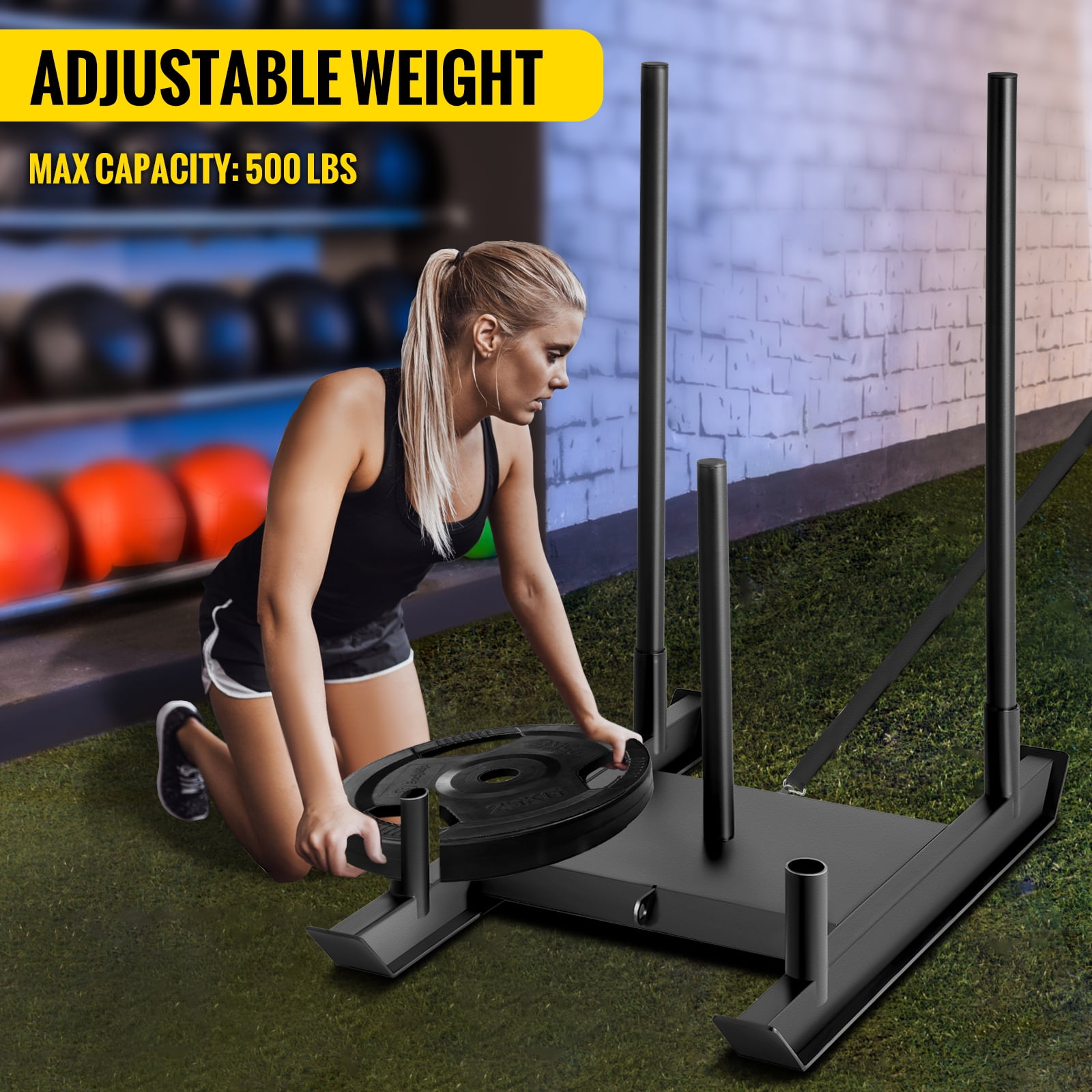 BENTISM Fitness Weight Sled System Push Pull Drag Power Speed Athlete Training Strength Workout - Image 9