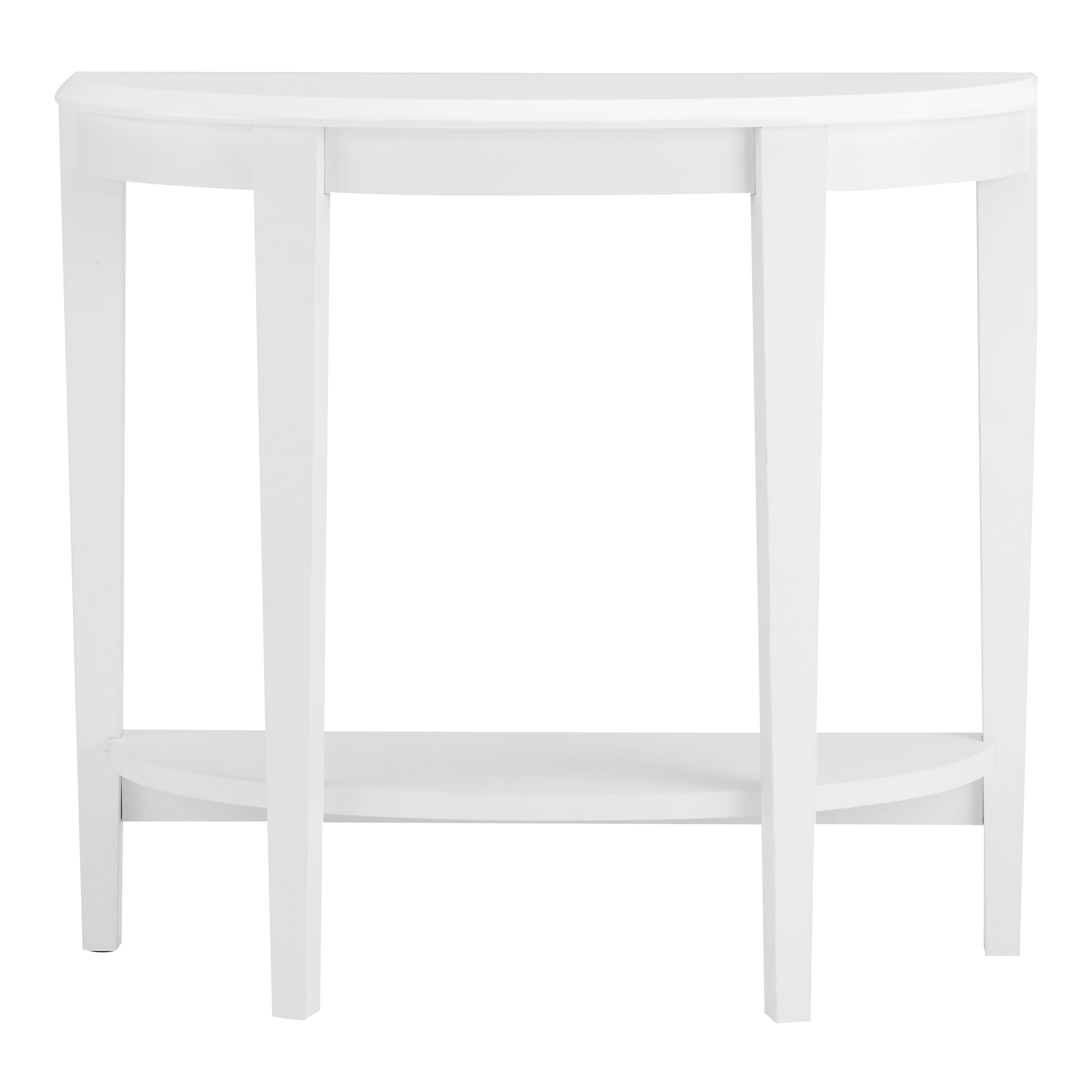 Furniture of America Lune 1-Shelf Wood White Pure Hallway Console Table - Image 8