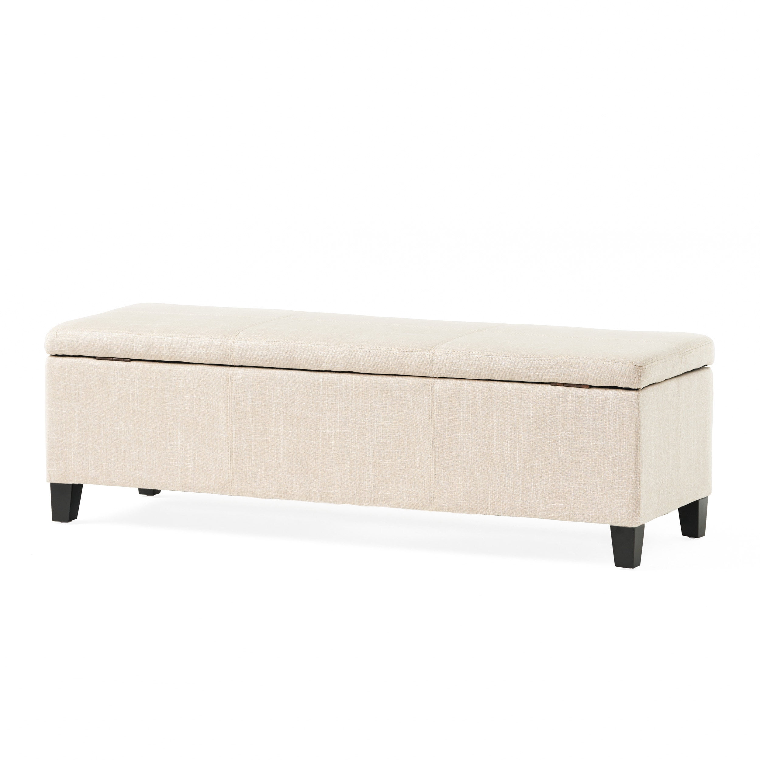 Noble House James Fabric Storage Ottoman, Light Beige - Image 10