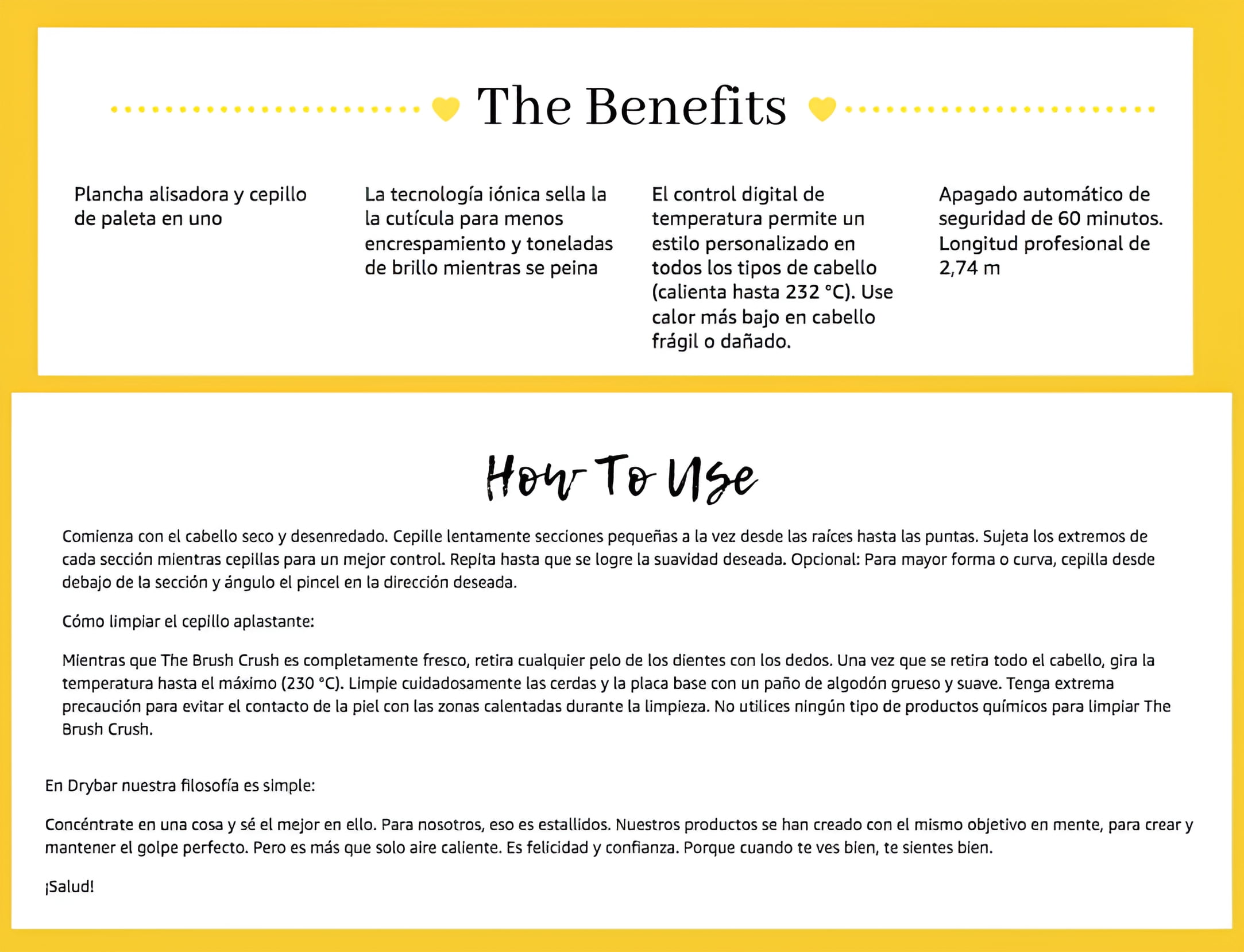 Drybar The Baby Brush Crush Mini Heated Straightening Hair Brush - Image 6