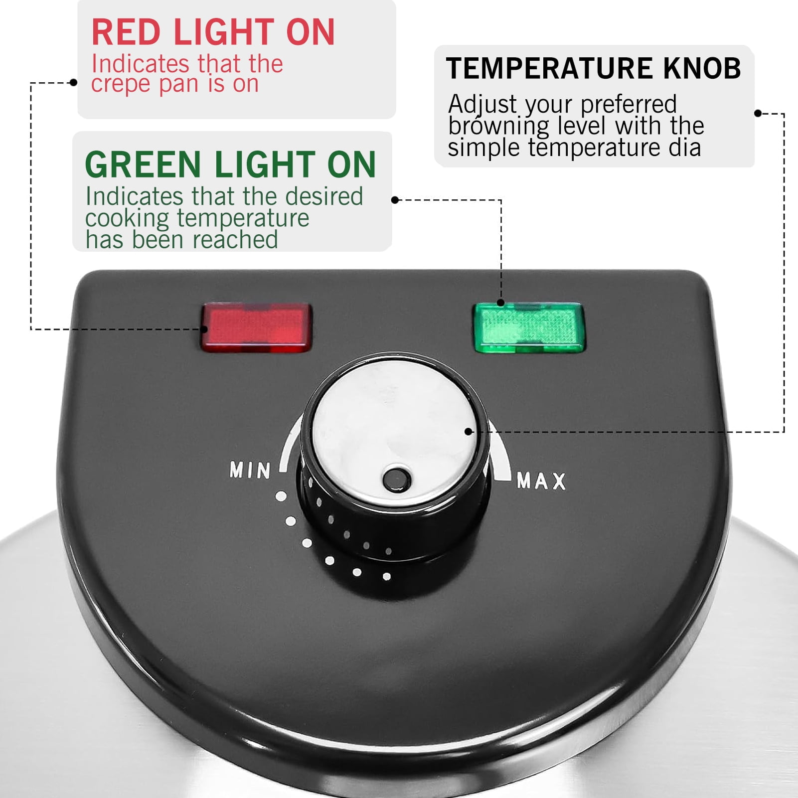 Roti Maker Machine, Stainless Steel Non-Stick Electric Tortilla Maker, 10-inch - Image 8