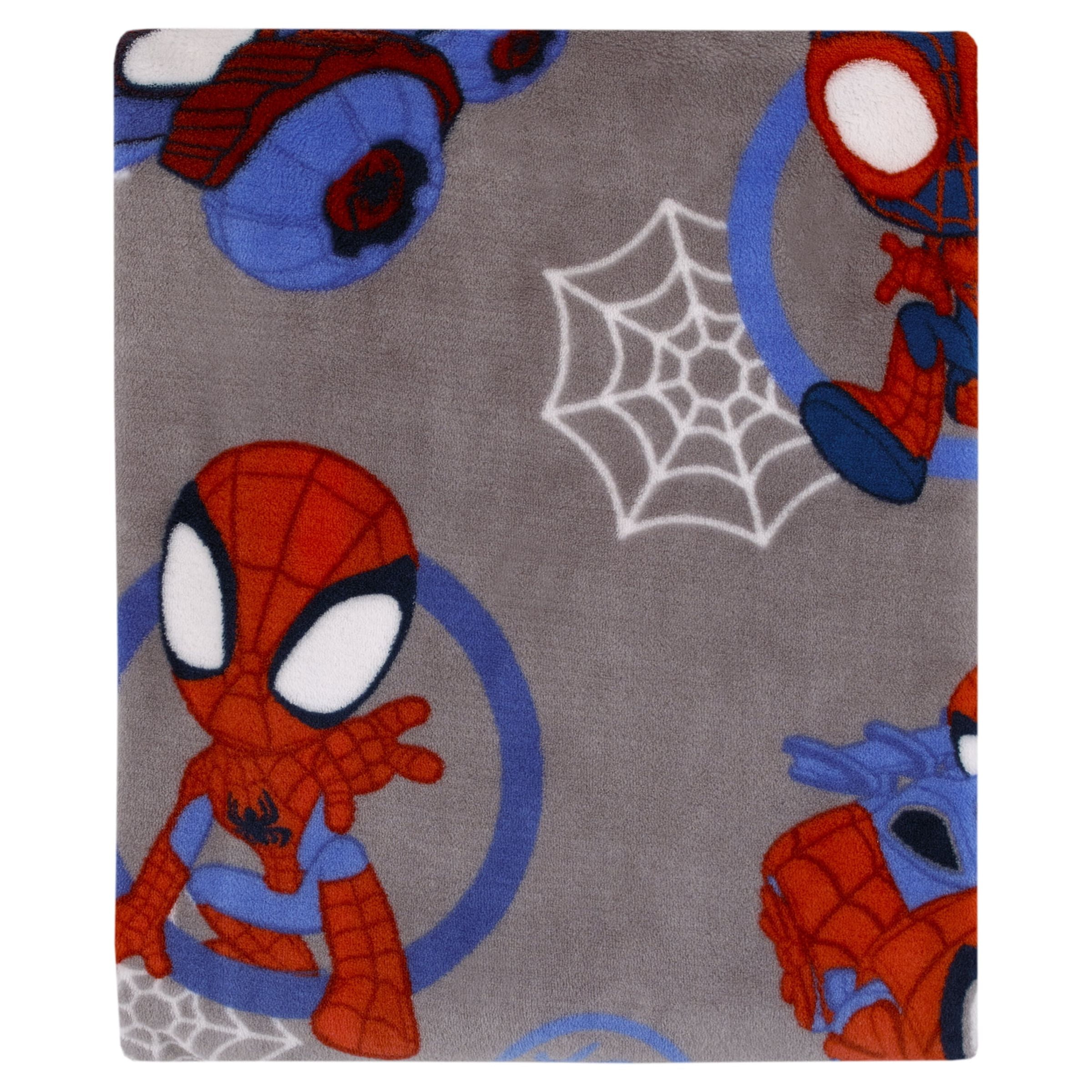 Marvel Spidey 5pc Toddler Bedding & Blanket Bundle, Toddler Bed, Boy, Blue, Polyester - Image 8