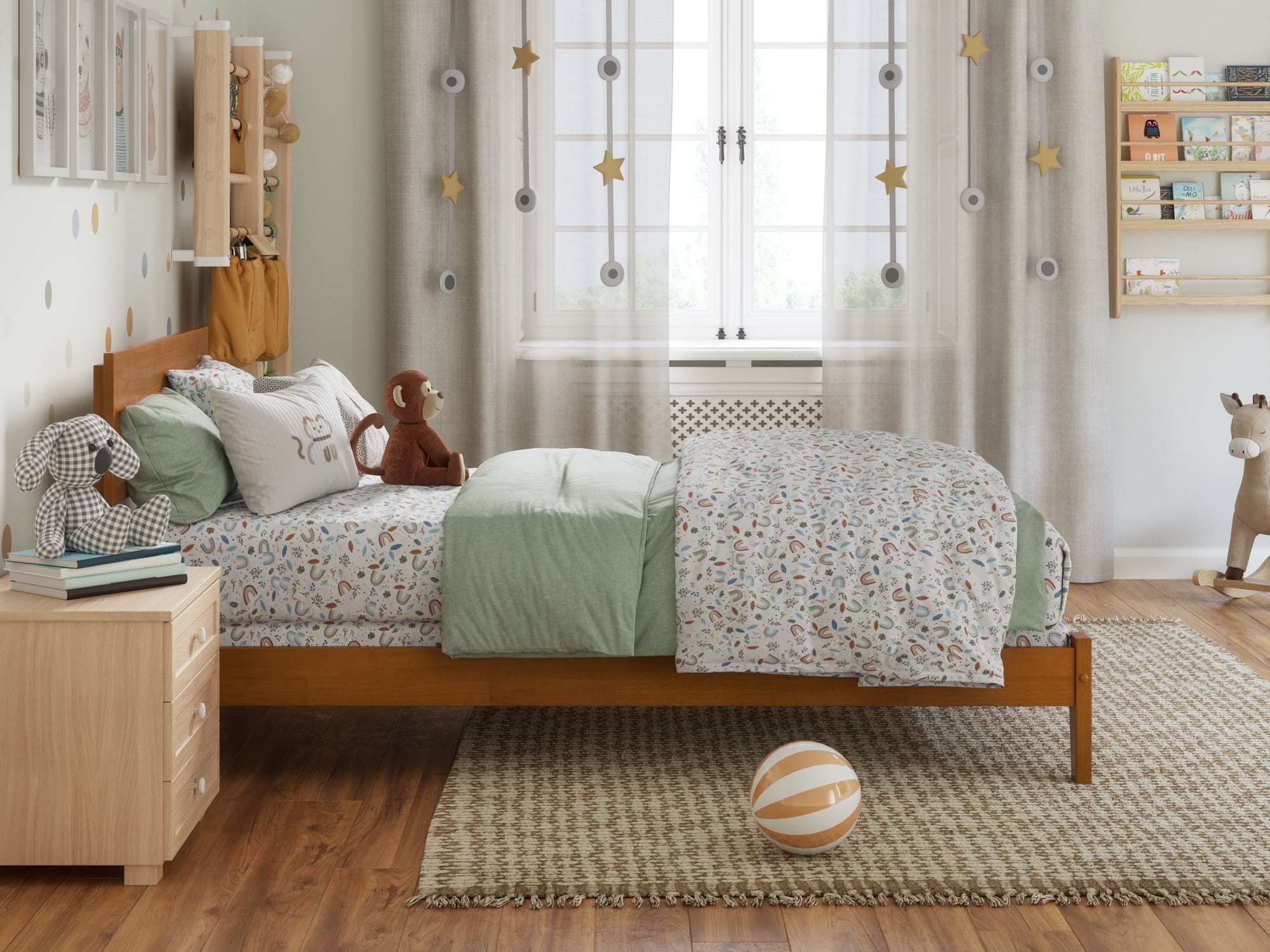 AFI Orlando Twin Solid Wood Foundation Bed, Light Toffee - Image 8