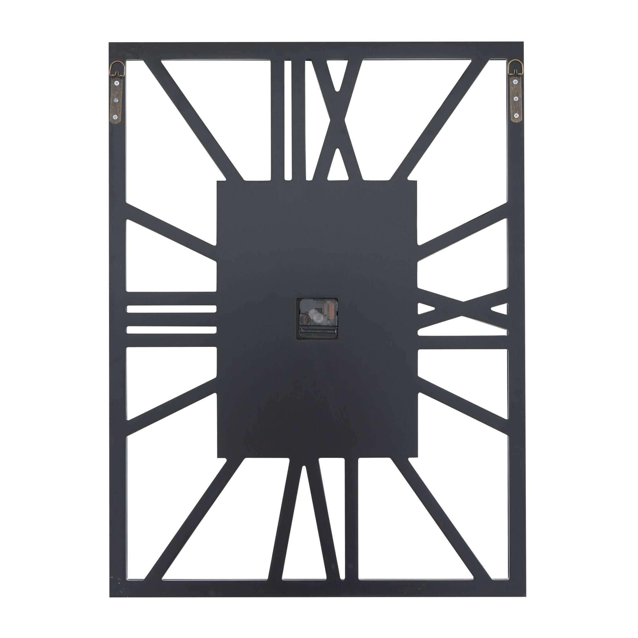 DecMode 2" x 32" Silver Glass Wall Clock - Image 3