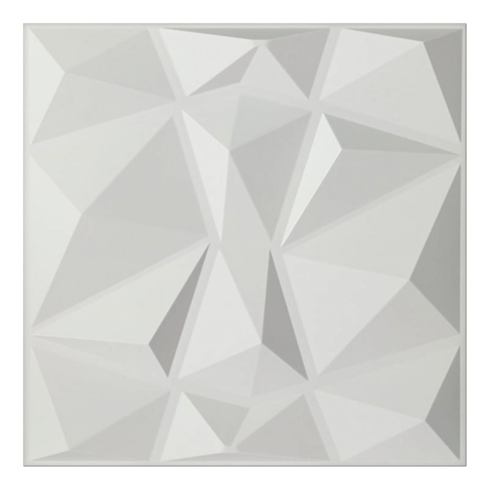 Art3d 19.7 in. x 19.7 in PVC 3D Wall Panel (12-Pack) Tile in White - Image 2